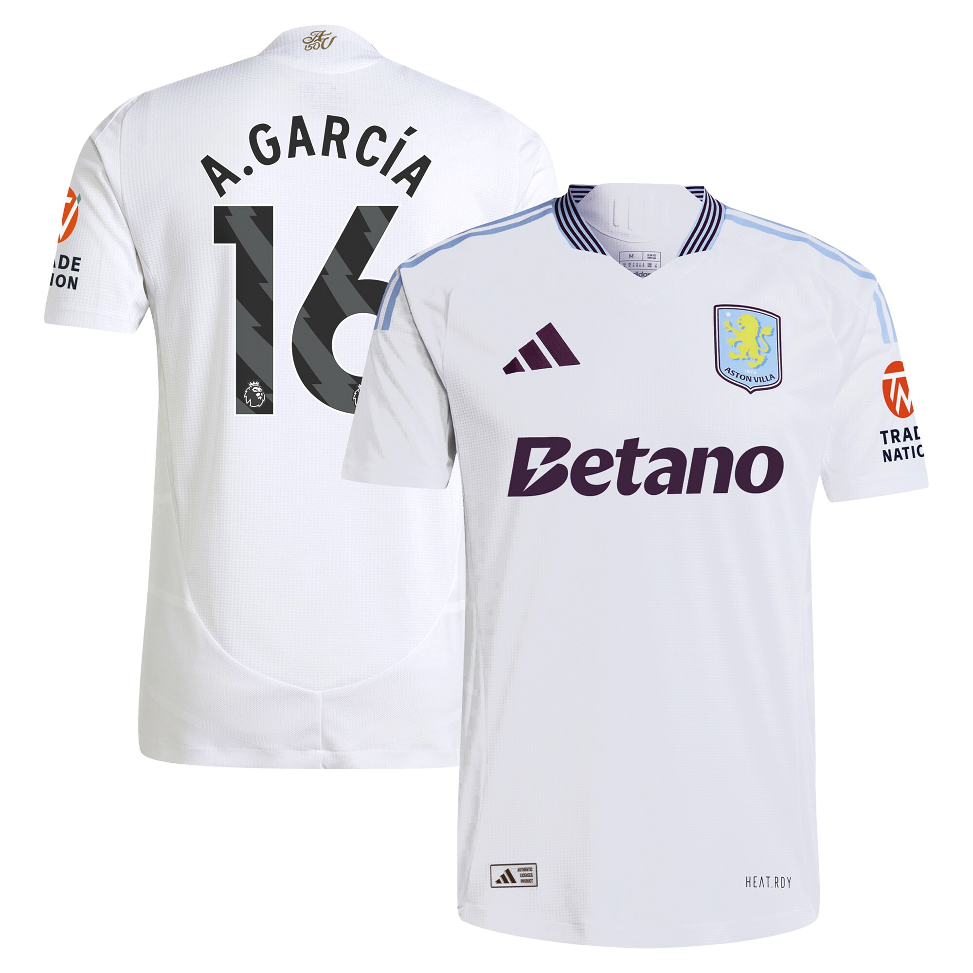 aston villa adidas away authentic shirt 2024-25 with a.garcía 16 printing Collection | Aston Villa Shirts and Official Gear