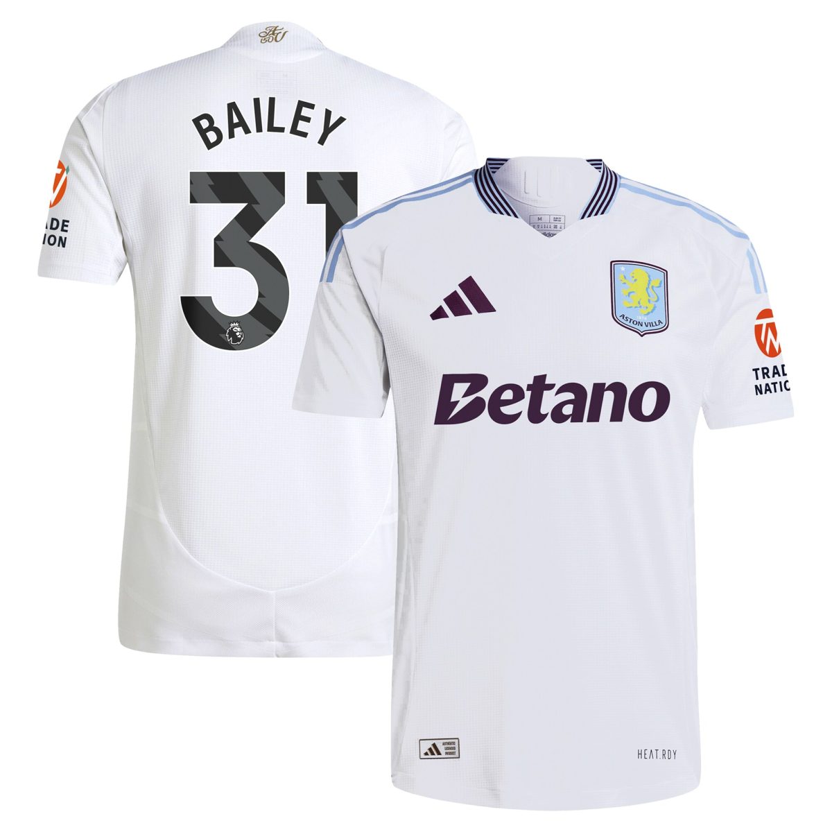aston villa adidas away authentic shirt 2024-25 with bailey 31 printing Collection | Aston Villa Shirts and Official Gear