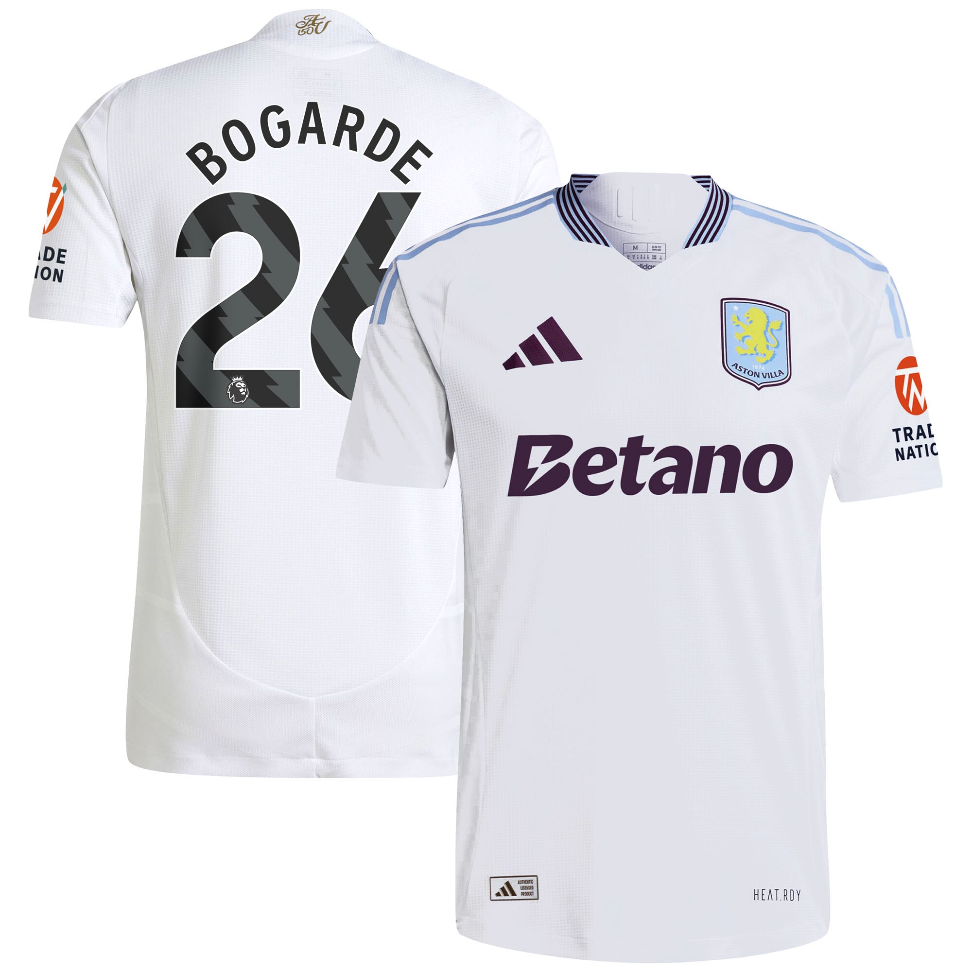 aston villa adidas away authentic shirt 2024-25 with bogarde 26 printing Collection | Aston Villa Shirts and Official Gear
