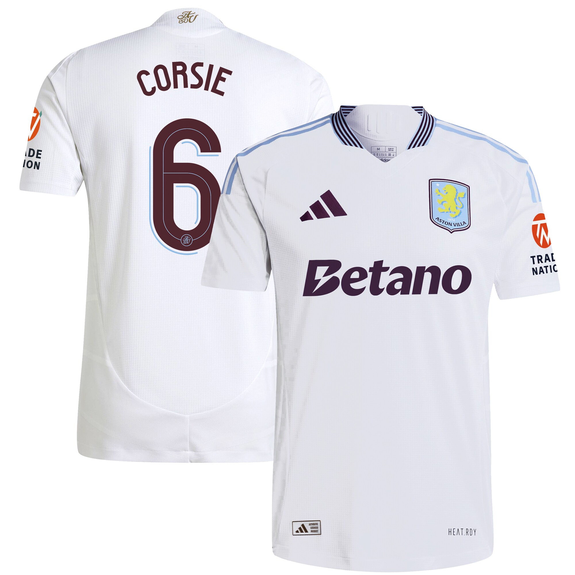 aston villa adidas away authentic shirt 2024-25 with corsie 6 cup printing Collection | Aston Villa Shirts and Official Gear