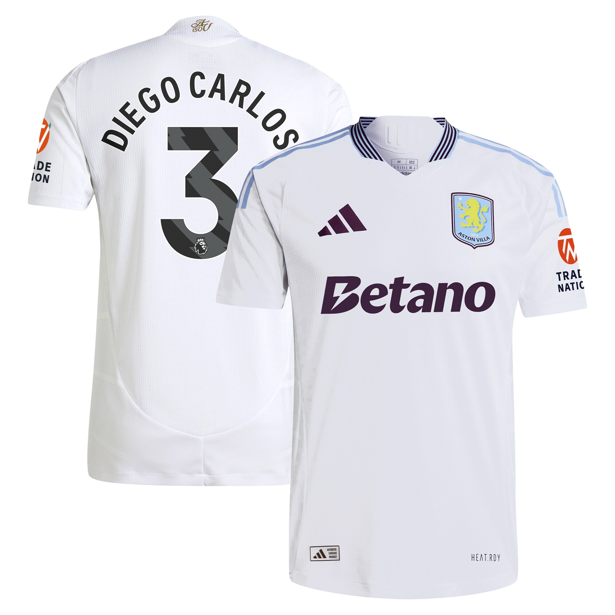 aston villa adidas away authentic shirt 2024-25 with diego carlos 3 printing Collection | Aston Villa Shirts and Official Gear