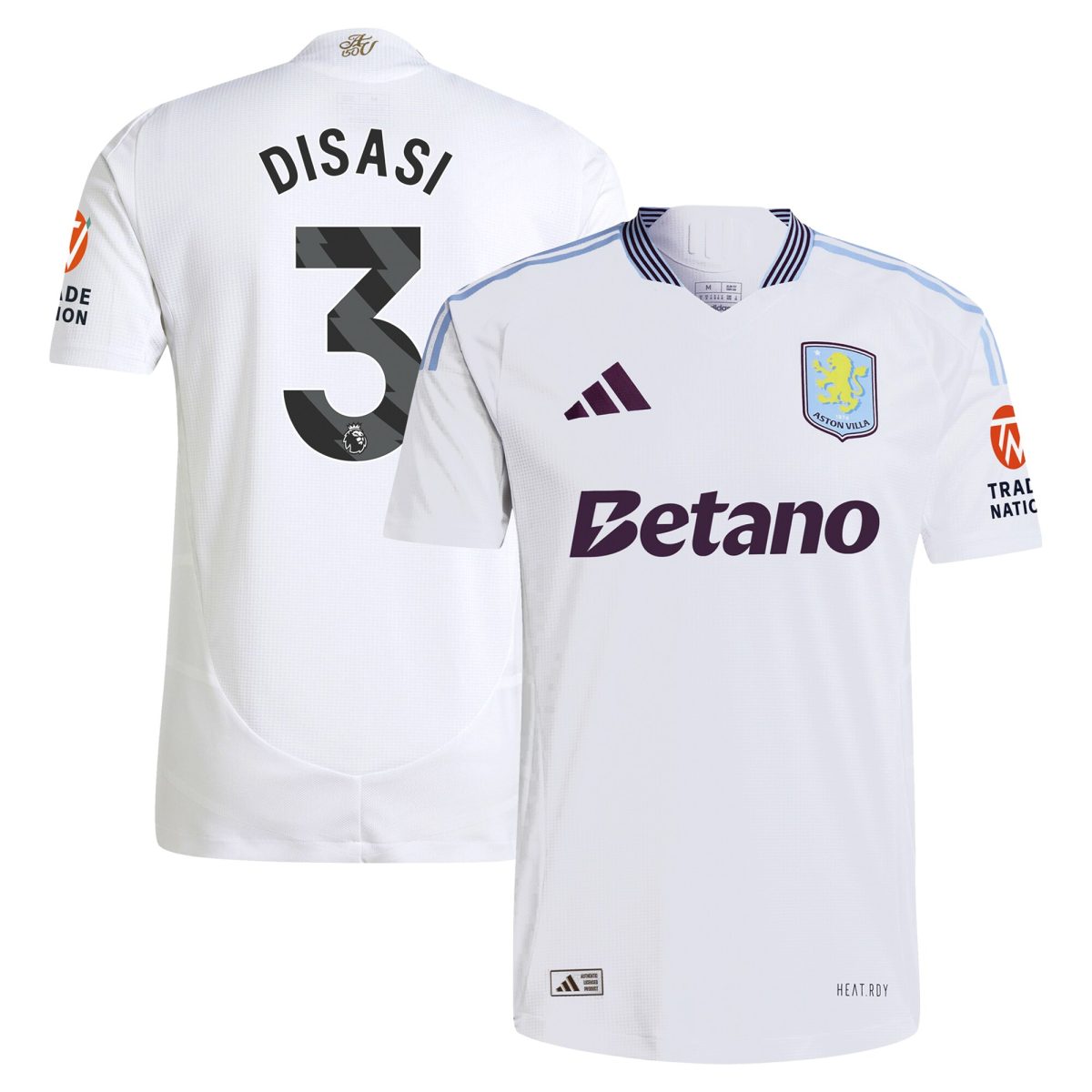 aston villa adidas away authentic shirt 2024-25 with disasi 3 printing Collection | Aston Villa Shirts and Official Gear