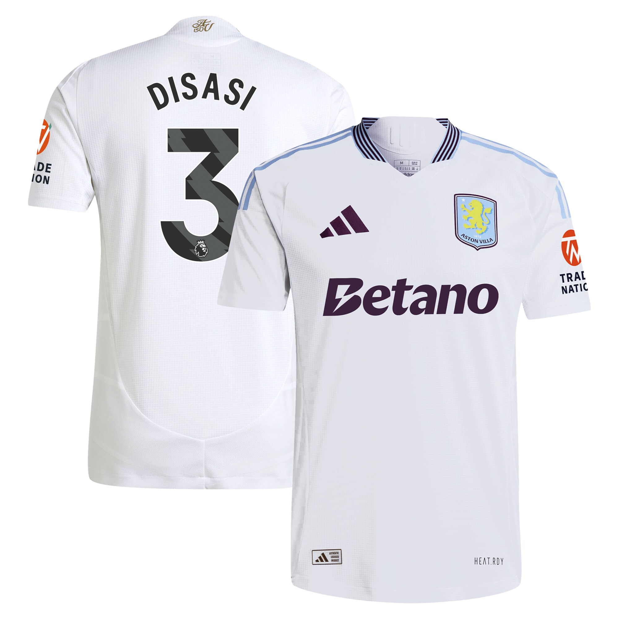 aston villa adidas away authentic shirt 2024-25 with disasi 3 printing Collection | Aston Villa Shirts and Official Gear