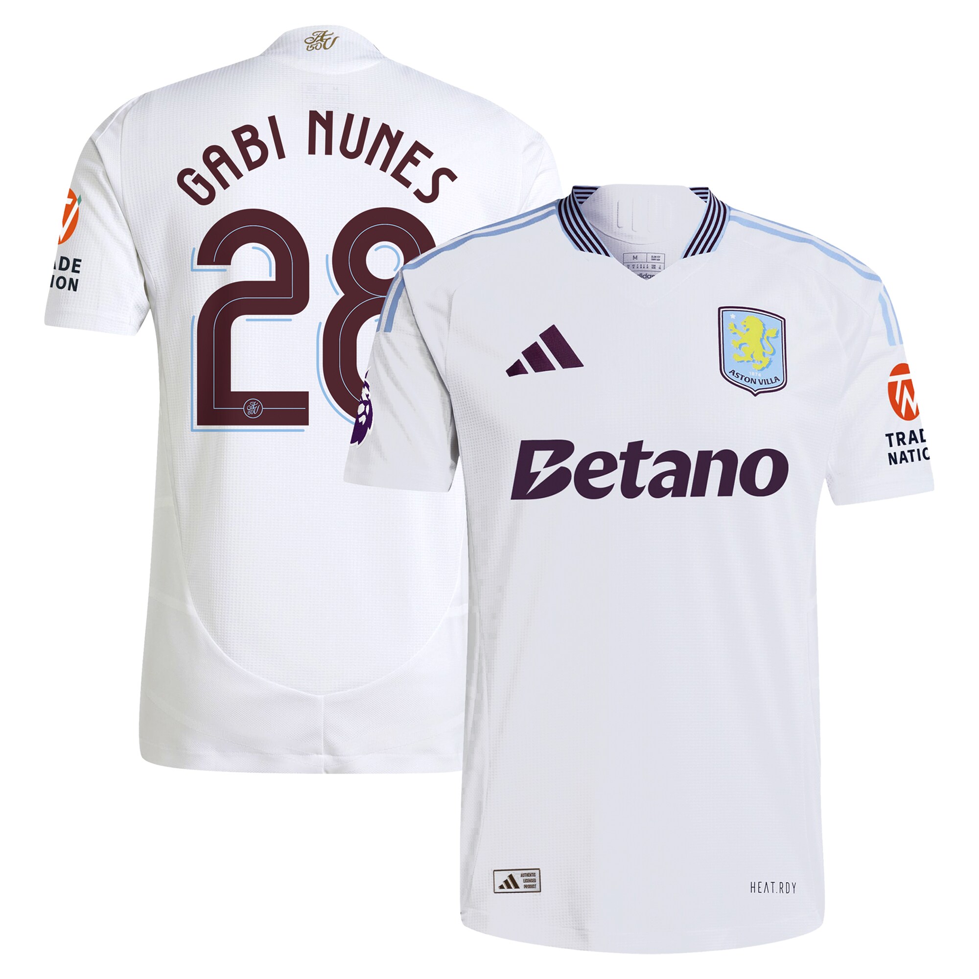 aston villa adidas away authentic shirt 2024-25 with gabi nunes 28 cup printing Collection | Aston Villa Shirts and Official Gear