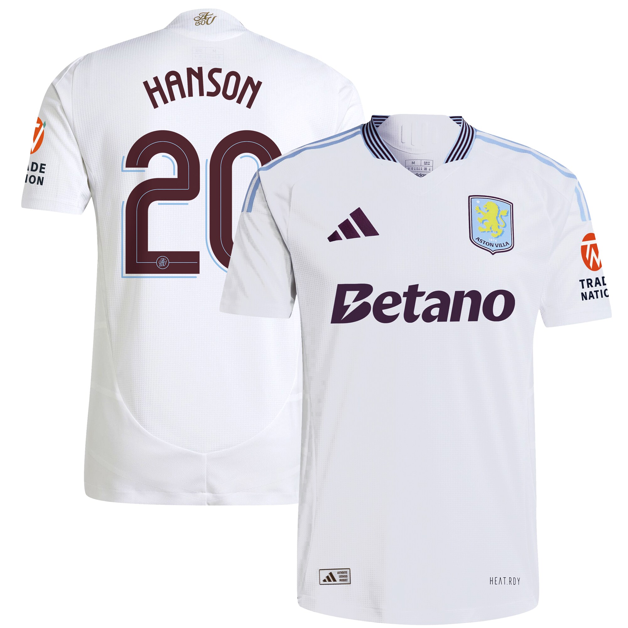 aston villa adidas away authentic shirt 2024-25 with hanson 20 cup printing Collection | Aston Villa Shirts and Official Gear