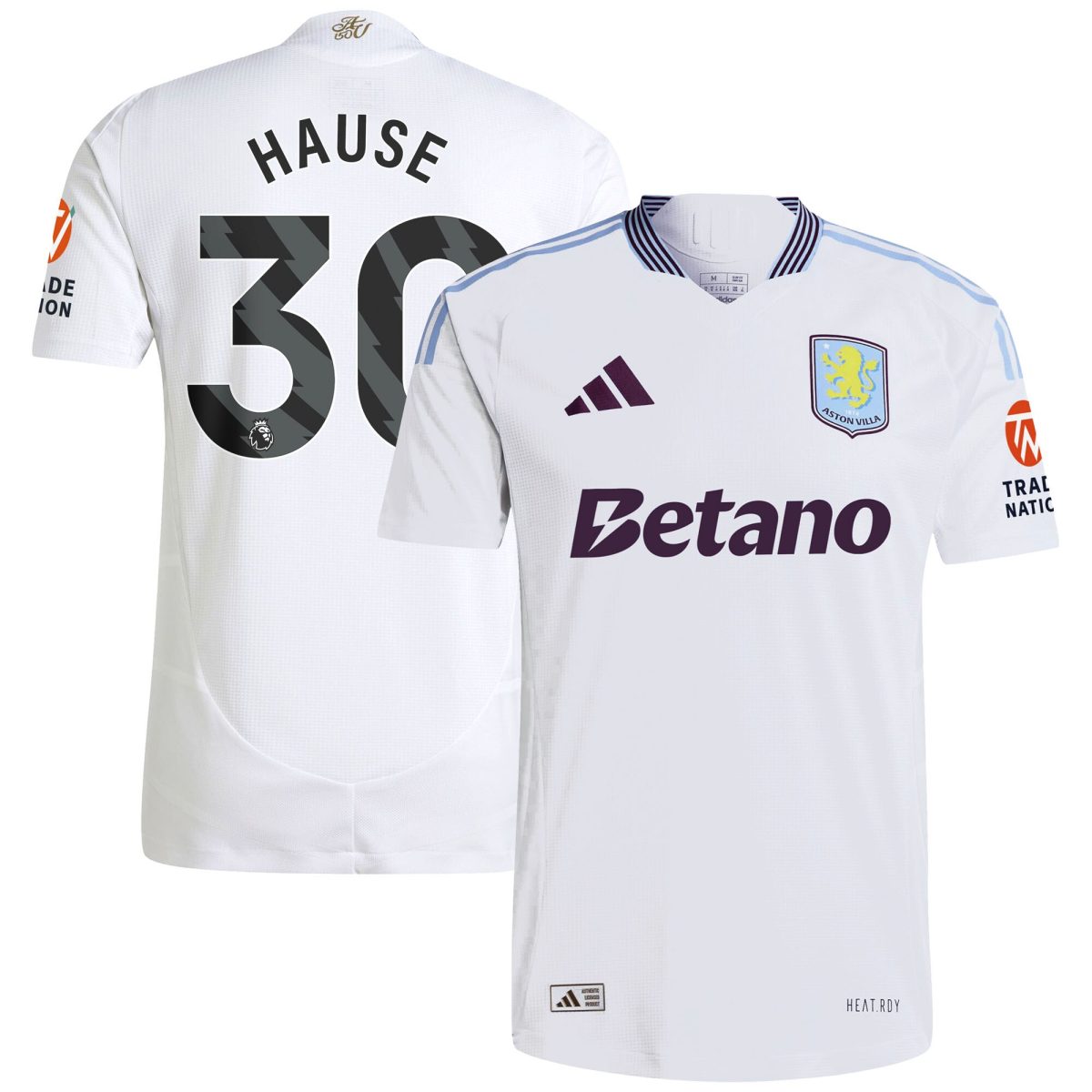 aston villa adidas away authentic shirt 2024-25 with hause 30 printing Collection | Aston Villa Shirts and Official Gear