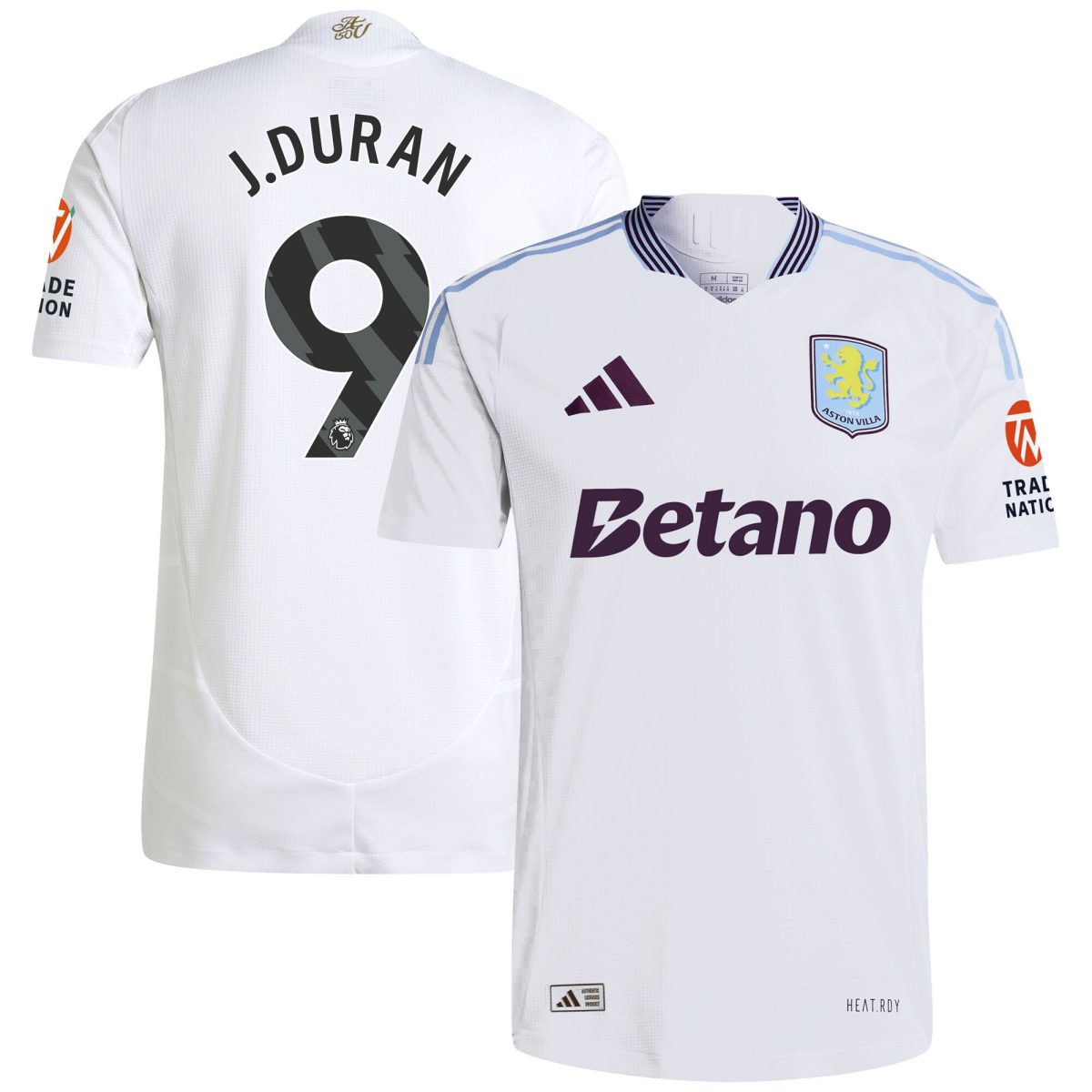 aston villa adidas away authentic shirt 2024-25 with j.duran 9 printing Collection | Aston Villa Shirts and Official Gear