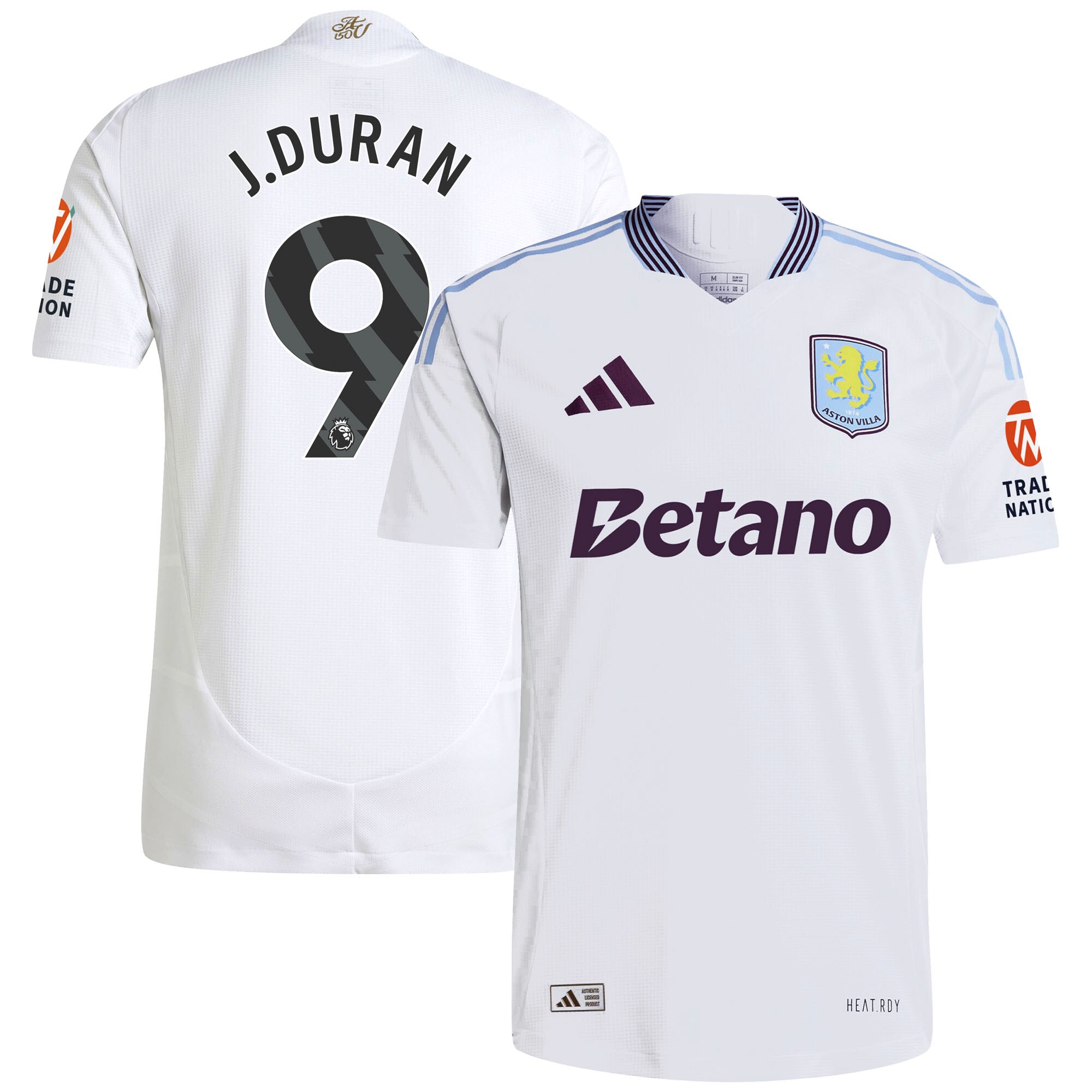 aston villa adidas away authentic shirt 2024-25 with j.duran 9 printing Collection | Aston Villa Shirts and Official Gear