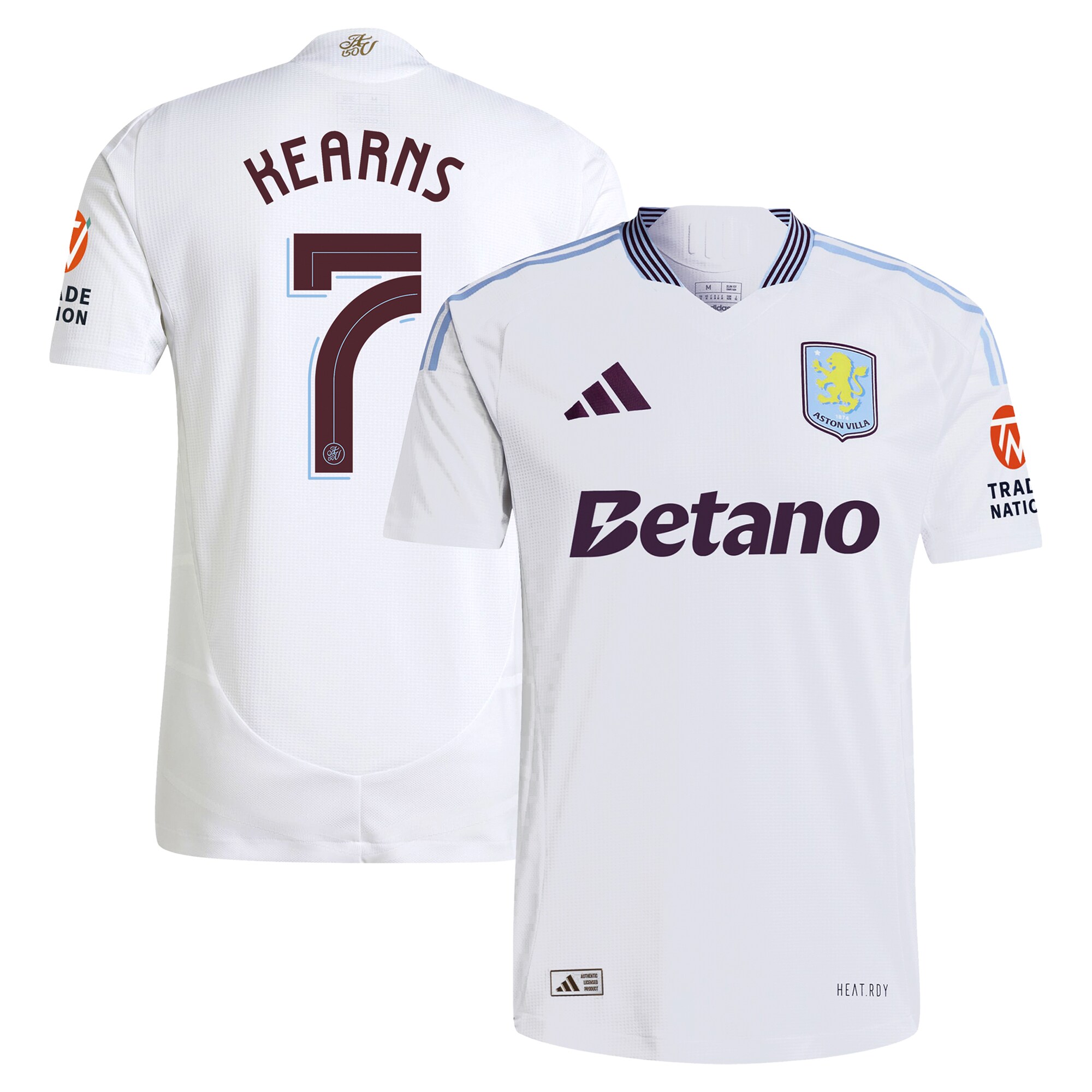 aston villa adidas away authentic shirt 2024-25 with kearns 7 cup printing Collection | Aston Villa Shirts and Official Gear