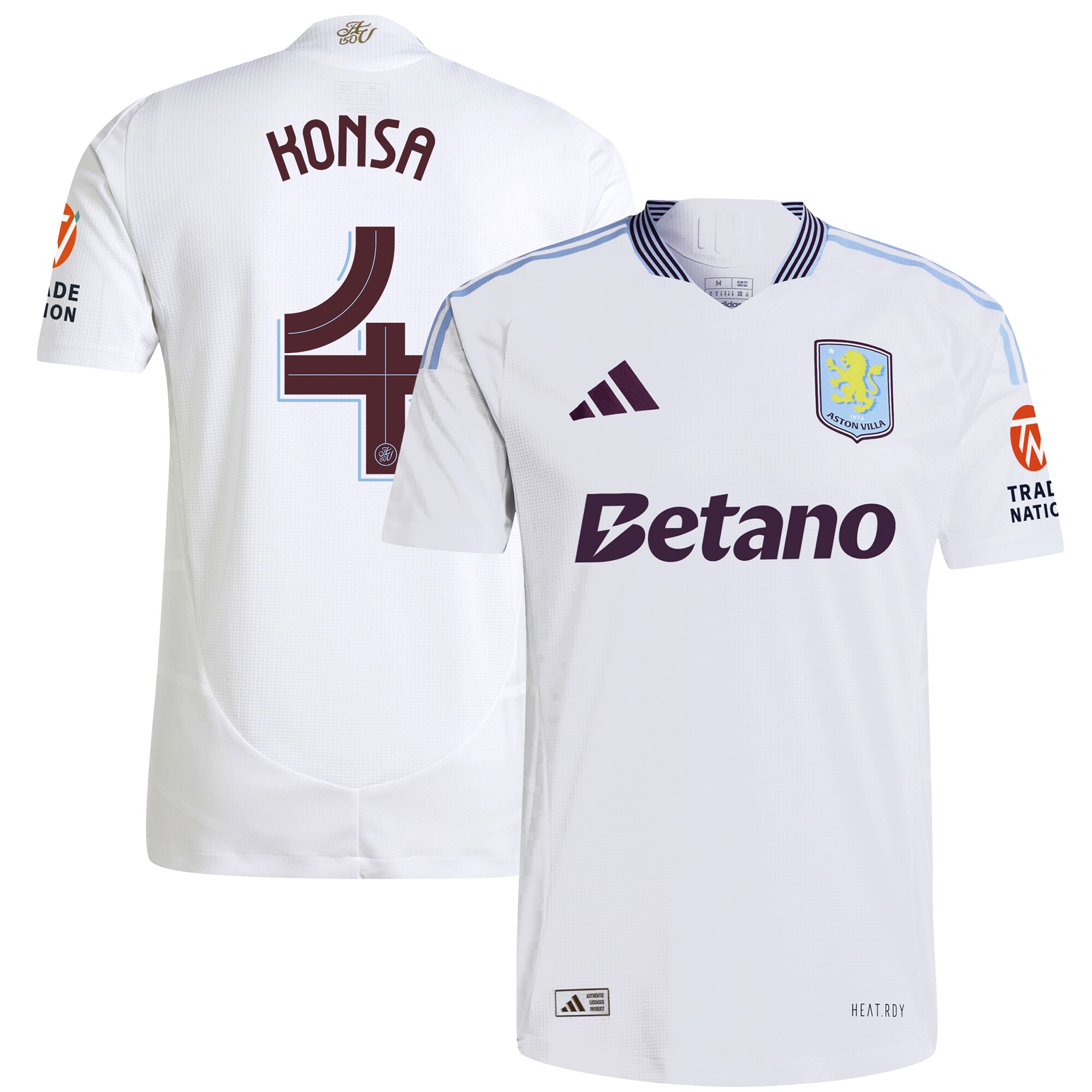 aston villa adidas away authentic shirt 2024-25 with konsa 4 cup printing Collection | Aston Villa Shirts and Official Gear