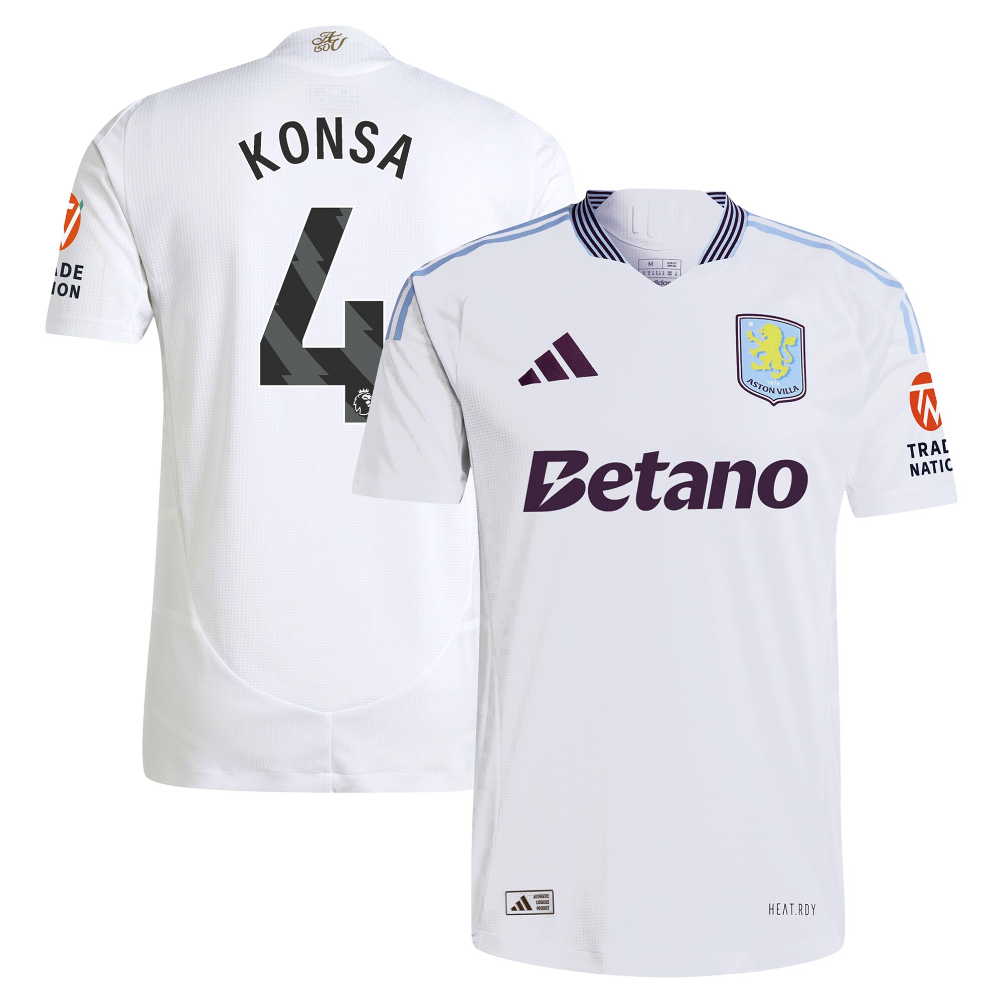 aston villa adidas away authentic shirt 2024-25 with konsa 4 printing Collection | Aston Villa Shirts and Official Gear