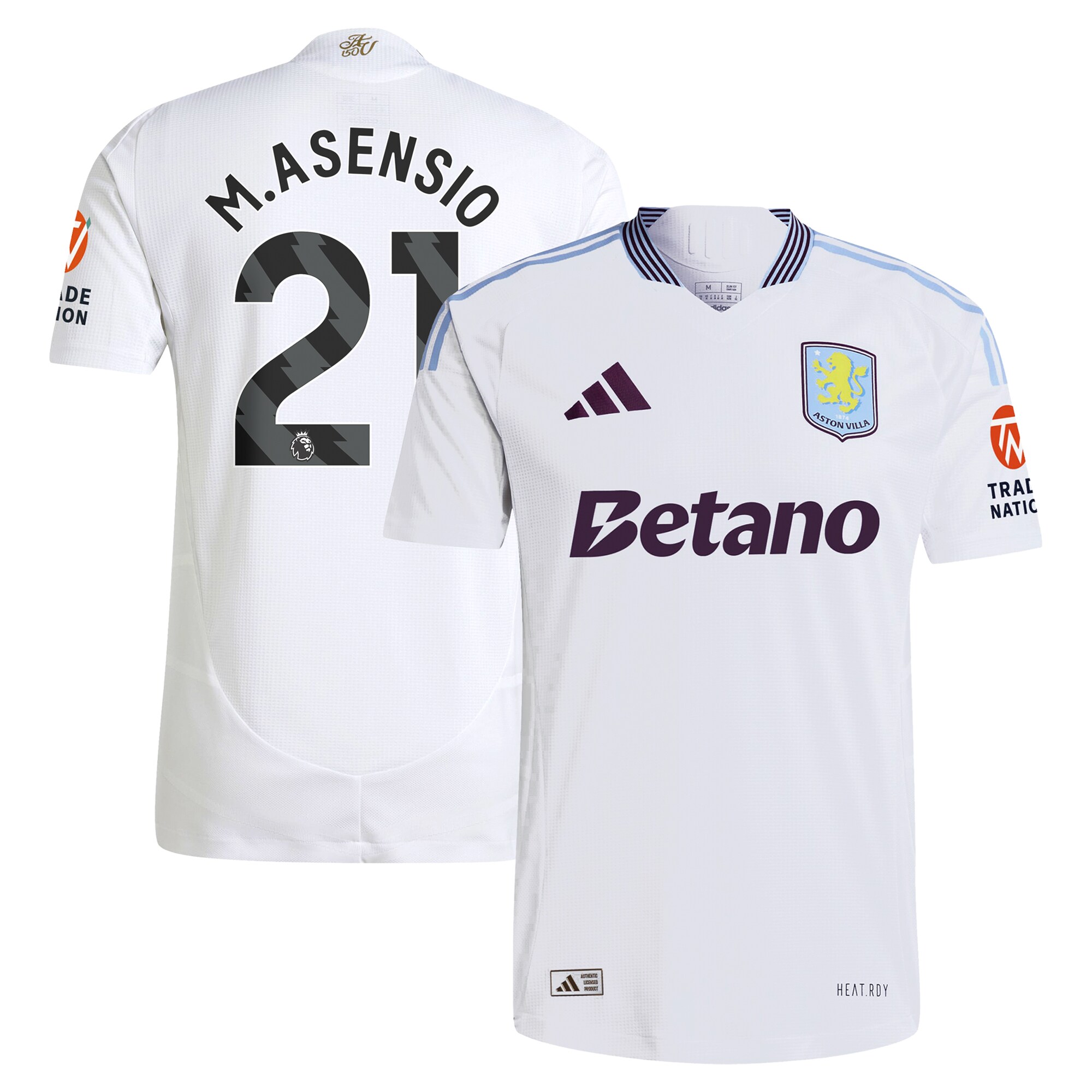 aston villa adidas away authentic shirt 2024-25 with m.asensio 21 printing Collection | Aston Villa Shirts and Official Gear
