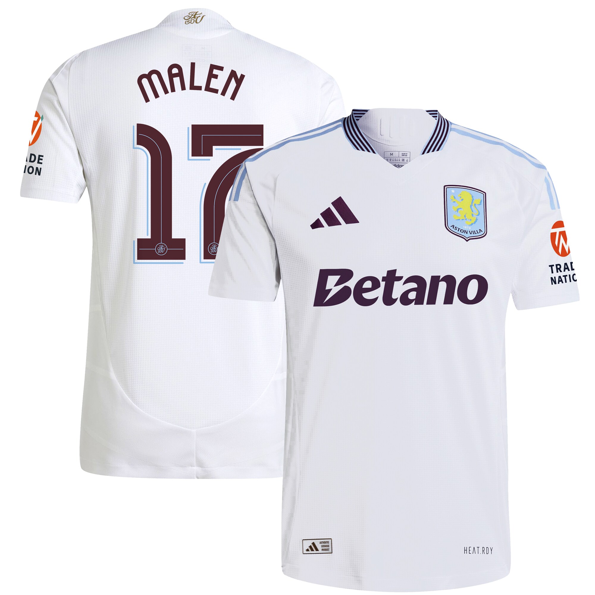 aston villa adidas away authentic shirt 2024-25 with malen 17 cup printing Collection | Aston Villa Shirts and Official Gear