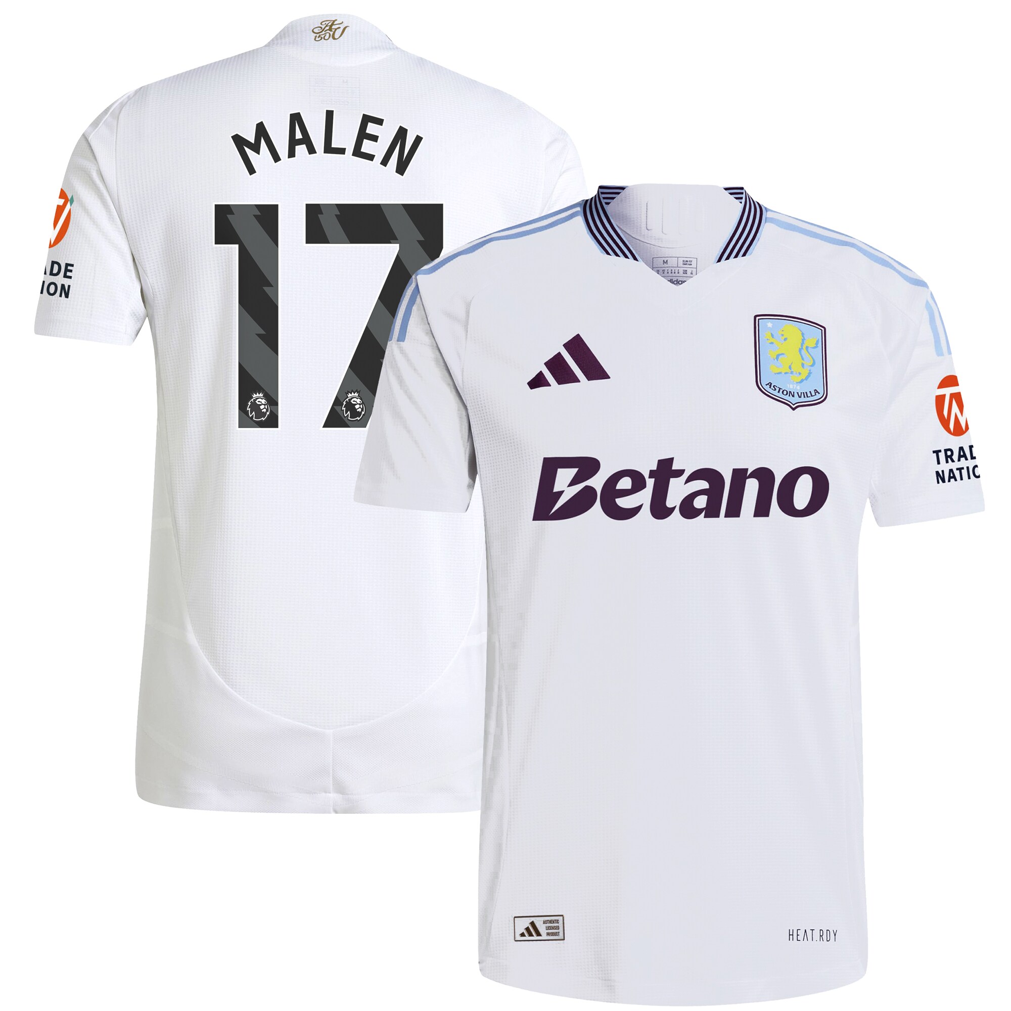 aston villa adidas away authentic shirt 2024-25 with malen 17 printing Collection | Aston Villa Shirts and Official Gear