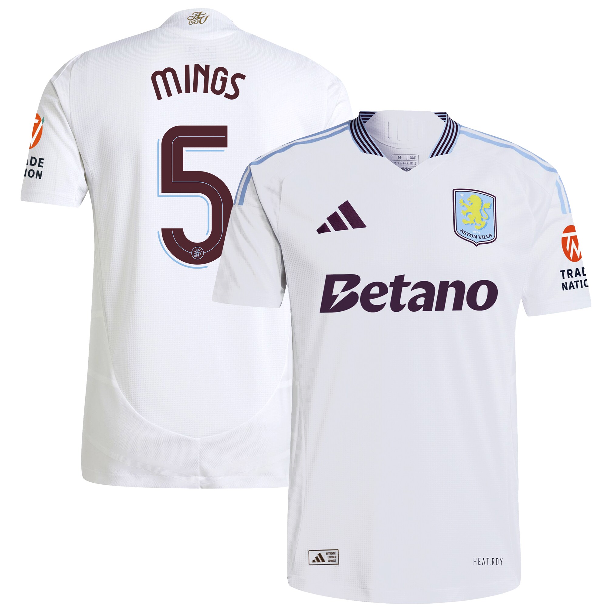 aston villa adidas away authentic shirt 2024-25 with mings 5 cup printing Collection | Aston Villa Shirts and Official Gear