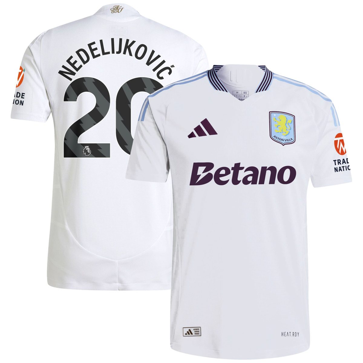 aston villa adidas away authentic shirt 2024-25 with nedeljković 20 printing Collection | Aston Villa Shirts and Official Gear