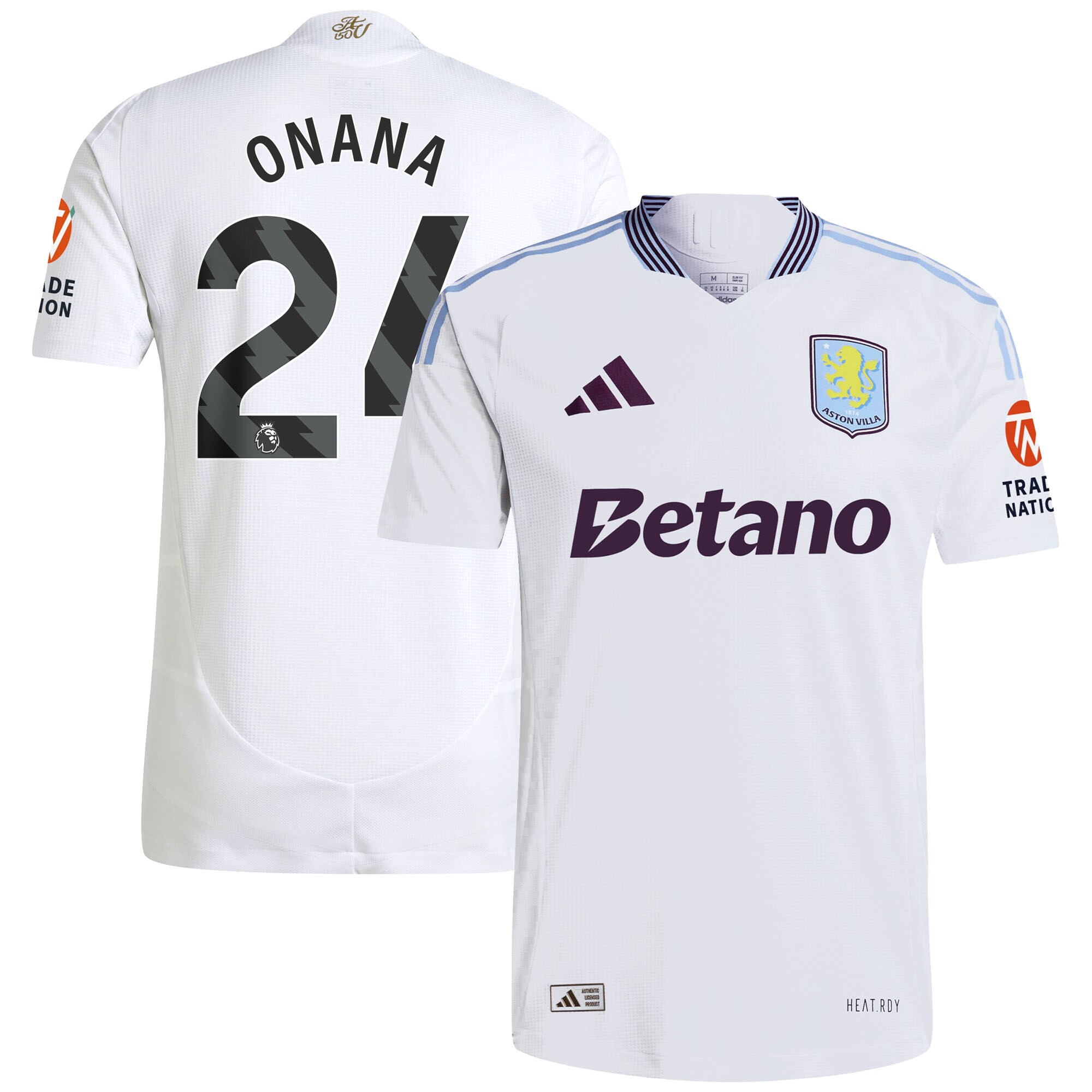 aston villa adidas away authentic shirt 2024-25 with onana 24 printing Collection | Aston Villa Shirts and Official Gear
