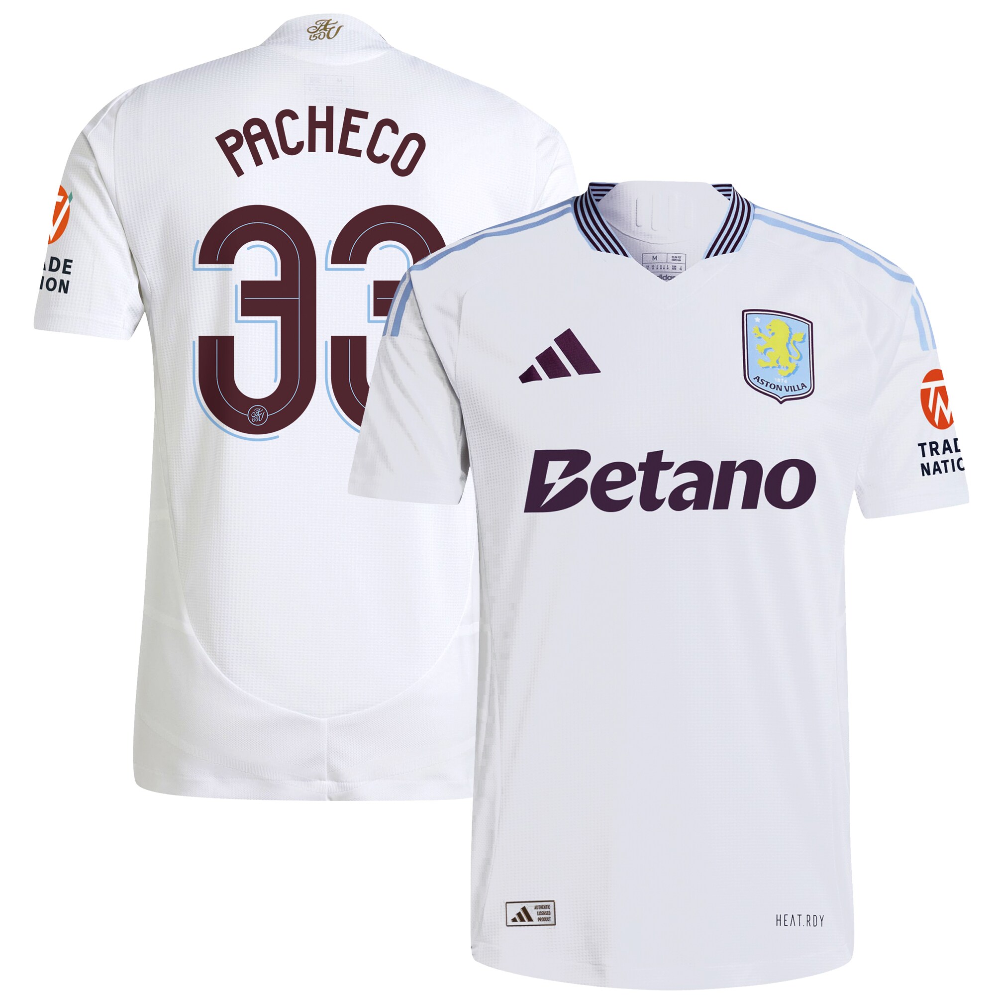 aston villa adidas away authentic shirt 2024-25 with pacheco 33 cup printing Collection | Aston Villa Shirts and Official Gear