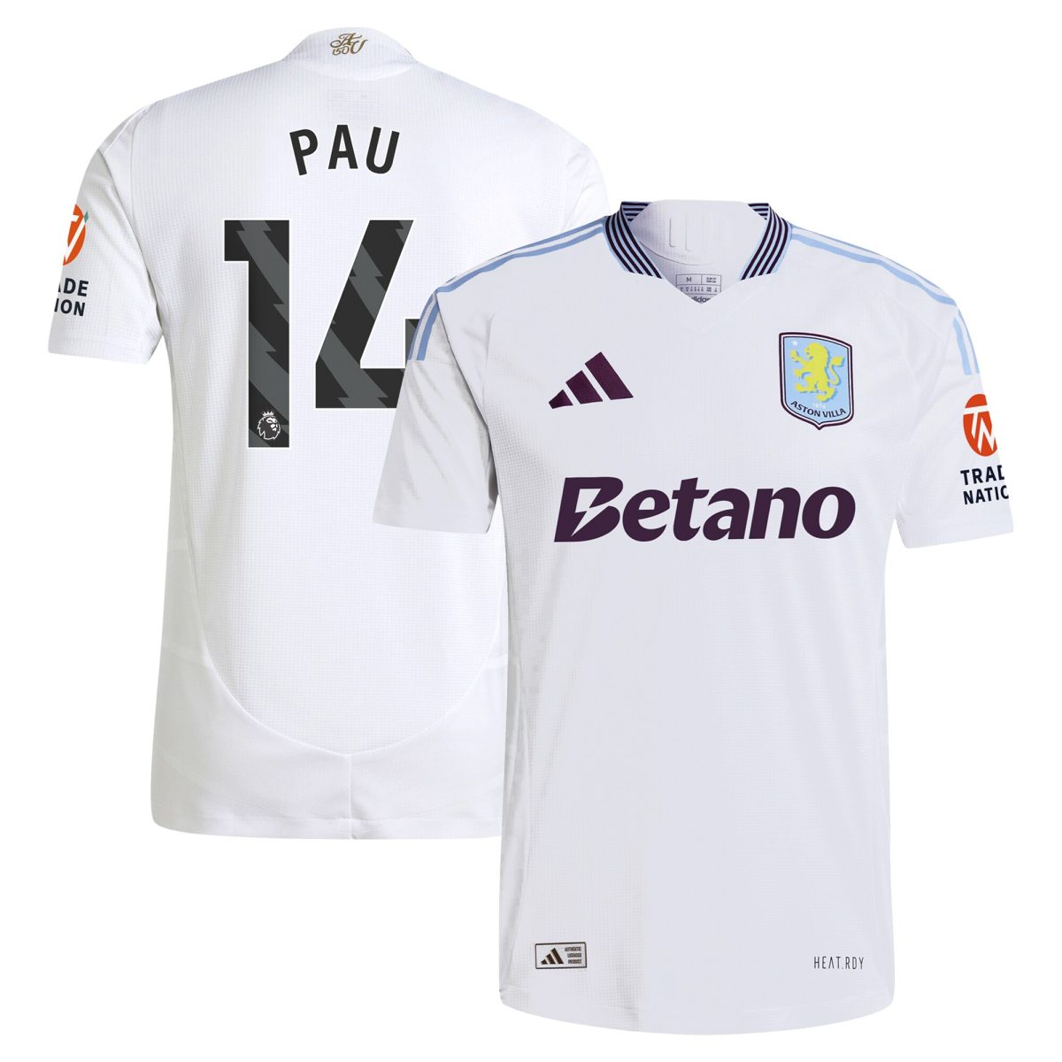 aston villa adidas away authentic shirt 2024-25 with pau 14 printing Collection | Aston Villa Shirts and Official Gear