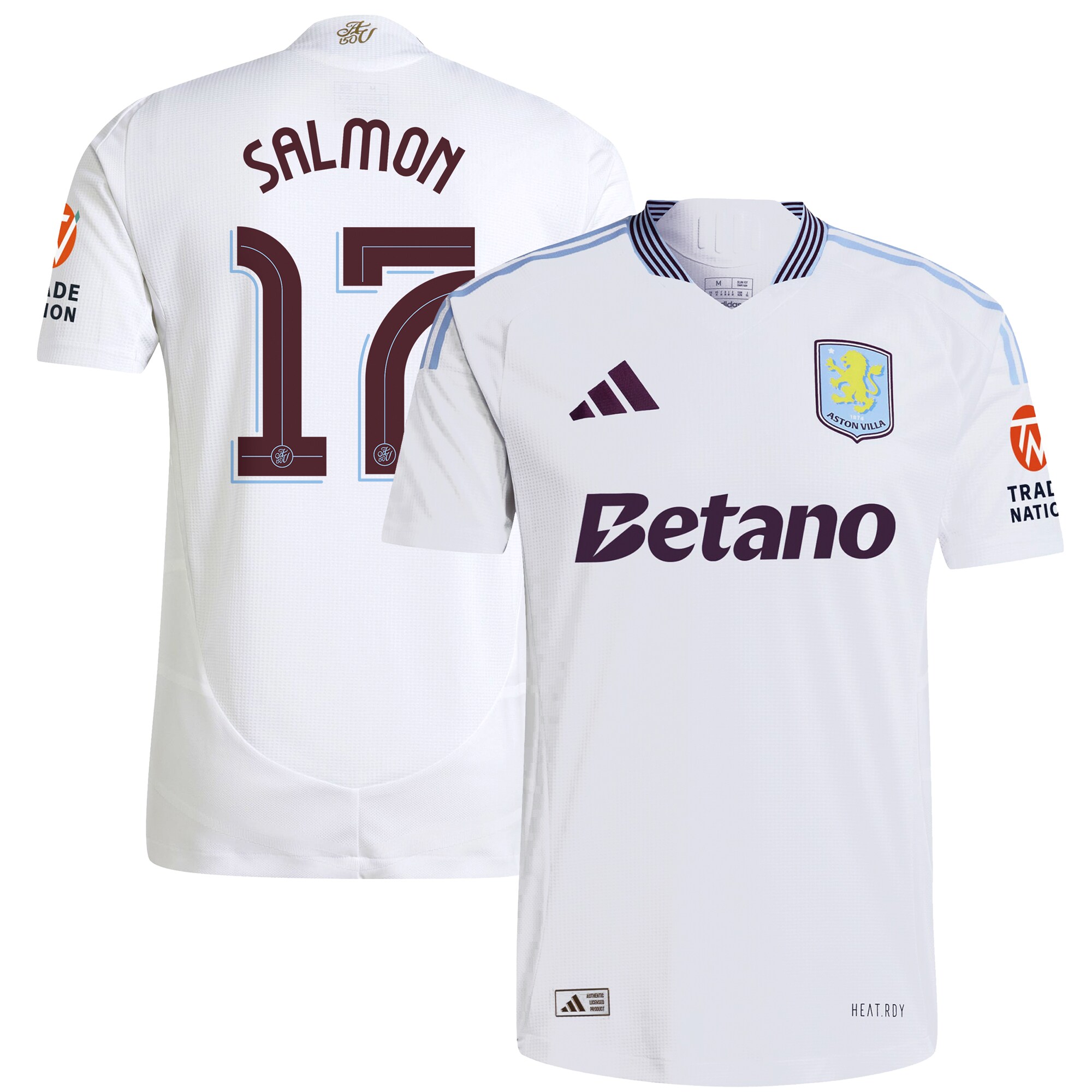 aston villa adidas away authentic shirt 2024-25 with salmon 17 cup printing Collection | Aston Villa Shirts and Official Gear