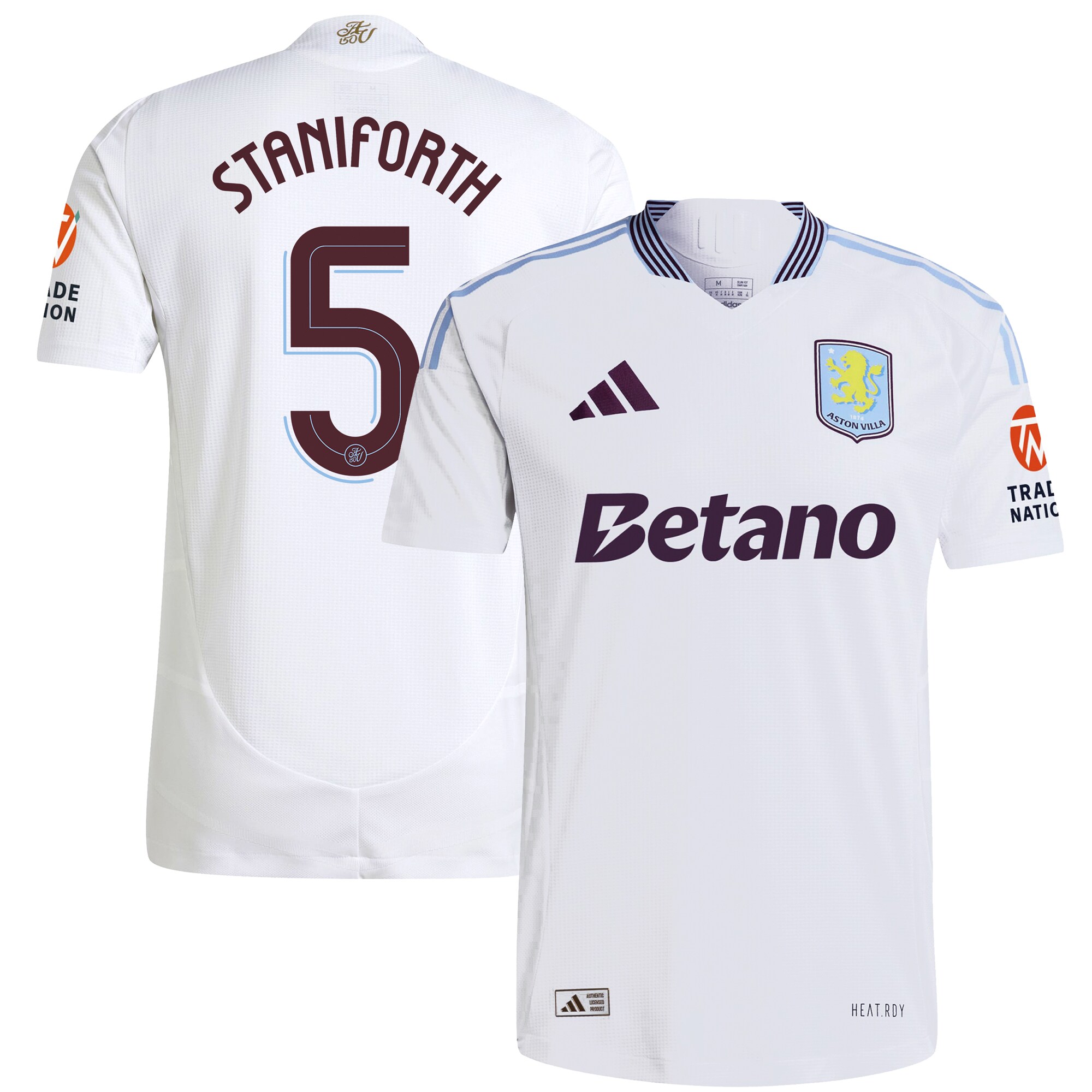 aston villa adidas away authentic shirt 2024-25 with staniforth 5 cup printing Collection | Aston Villa Shirts and Official Gear