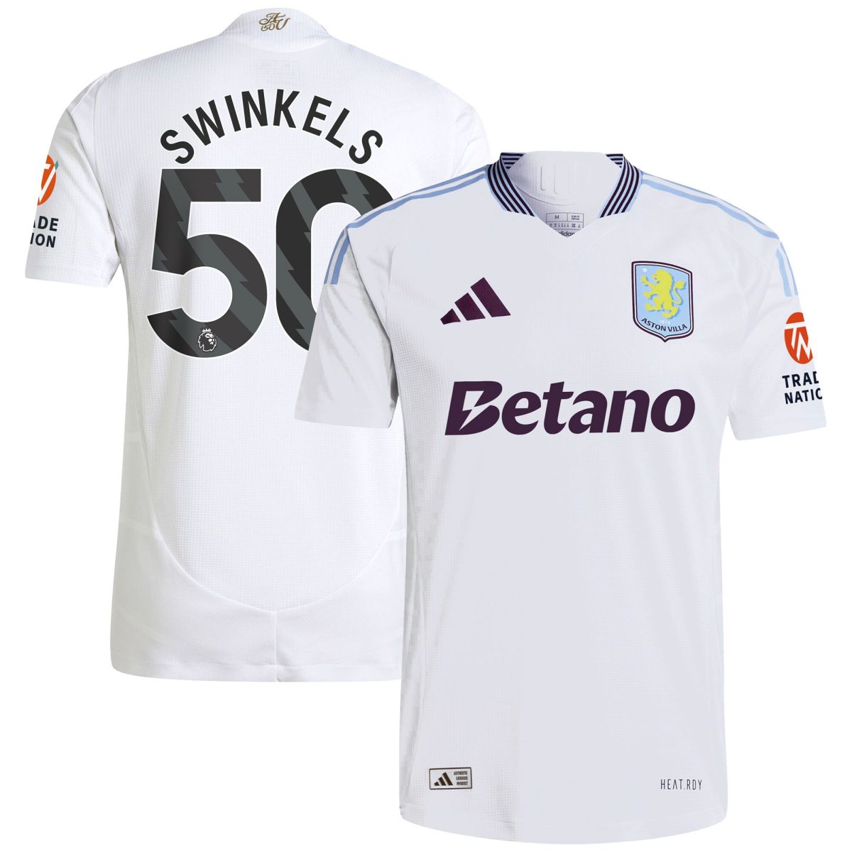 aston villa adidas away authentic shirt 2024-25 with swinkels 50 printing Collection | Aston Villa Shirts and Official Gear