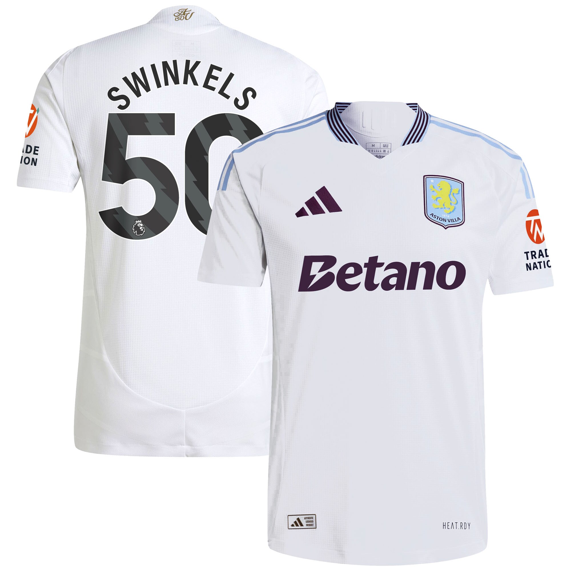 aston villa adidas away authentic shirt 2024-25 with swinkels 50 printing Collection | Aston Villa Shirts and Official Gear