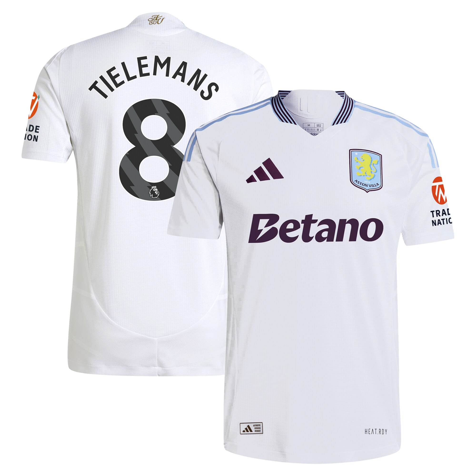 aston villa adidas away authentic shirt 2024-25 with tielemans 8 printing Collection | Aston Villa Shirts and Official Gear