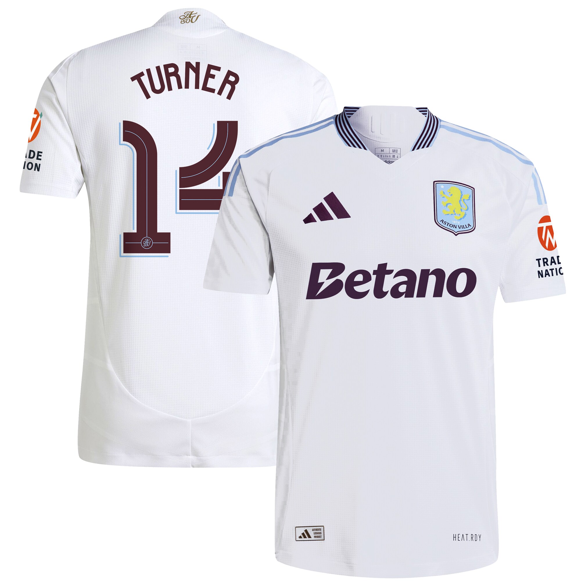 aston villa adidas away authentic shirt 2024-25 with turner 14 cup printing Collection | Aston Villa Shirts and Official Gear