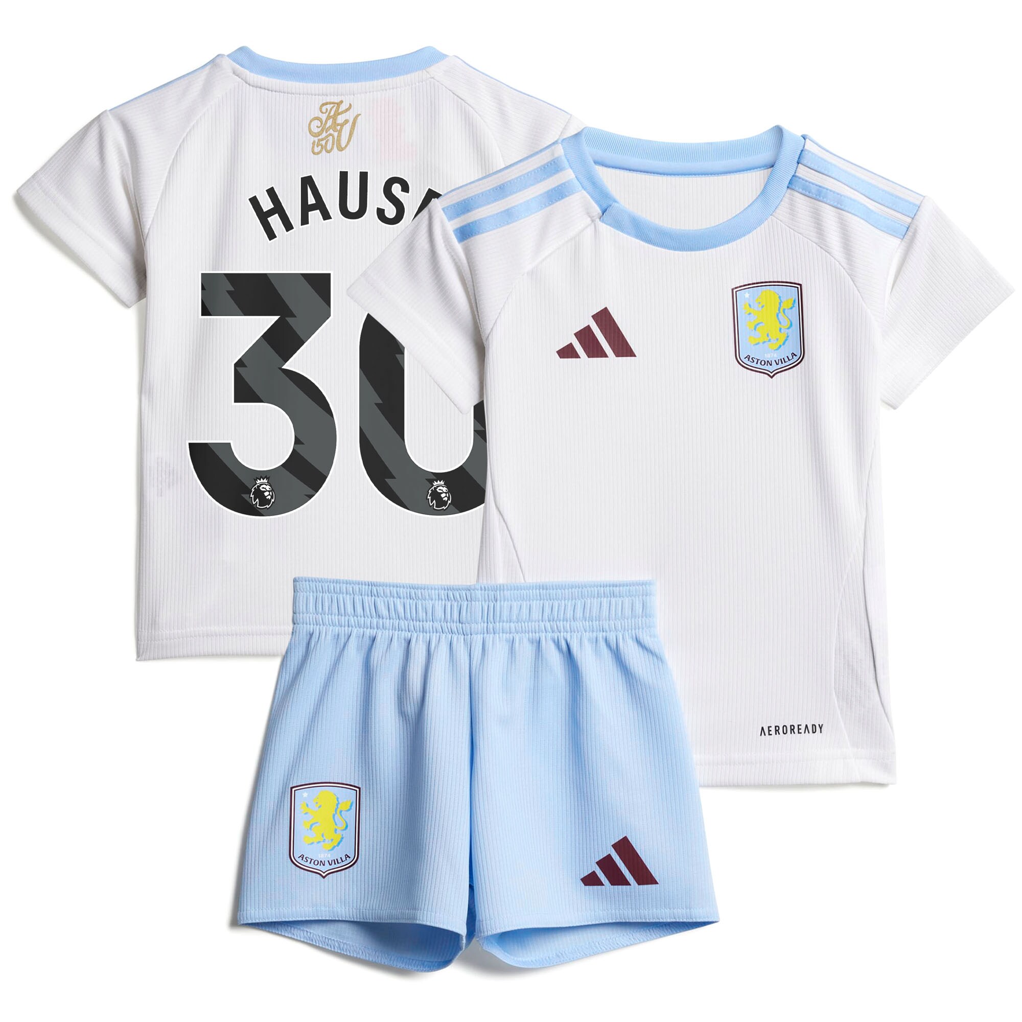 aston villa adidas away baby kit 2024-25 with hause 30 printing Collection | Aston Villa Shirts and Official Gear