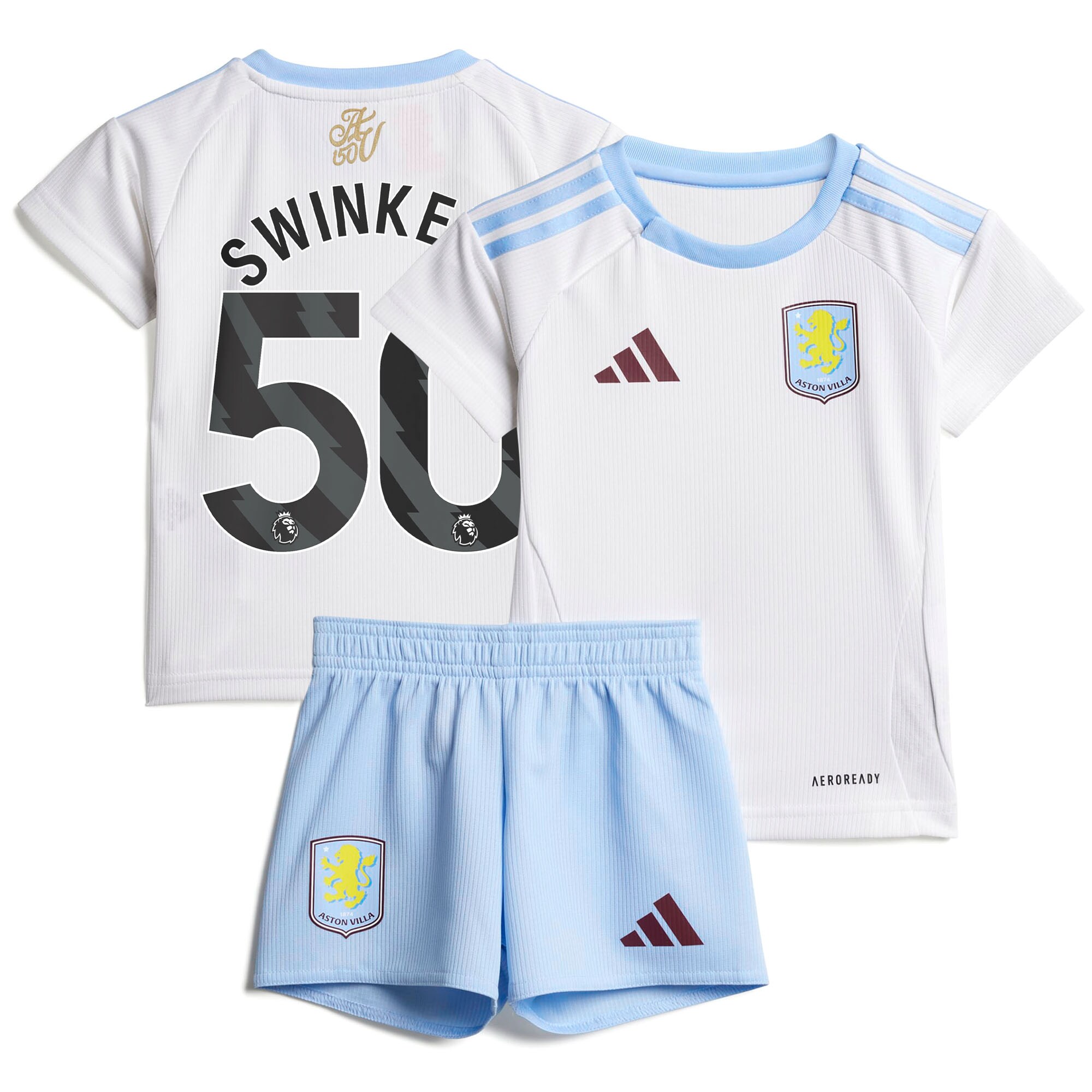 aston villa adidas away baby kit 2024-25 with swinkels 50 printing Collection | Aston Villa Shirts and Official Gear