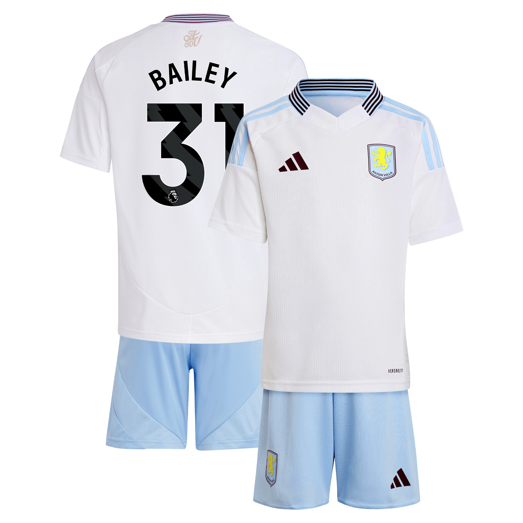 aston villa adidas away mini kit 2024-25 with bailey 31 printing Collection | Aston Villa Shirts and Official Gear