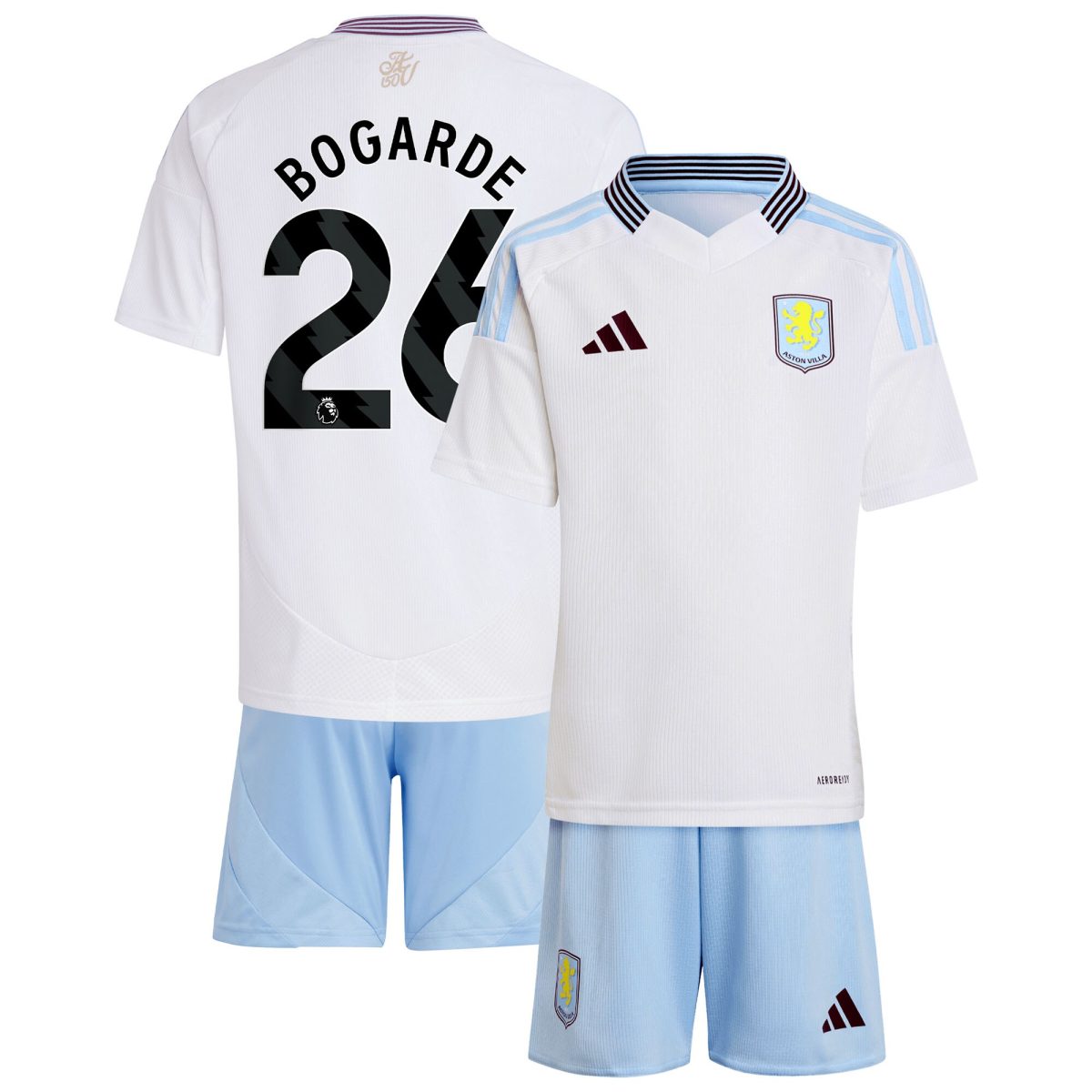 aston villa adidas away mini kit 2024-25 with bogarde 26 printing Collection | Aston Villa Shirts and Official Gear