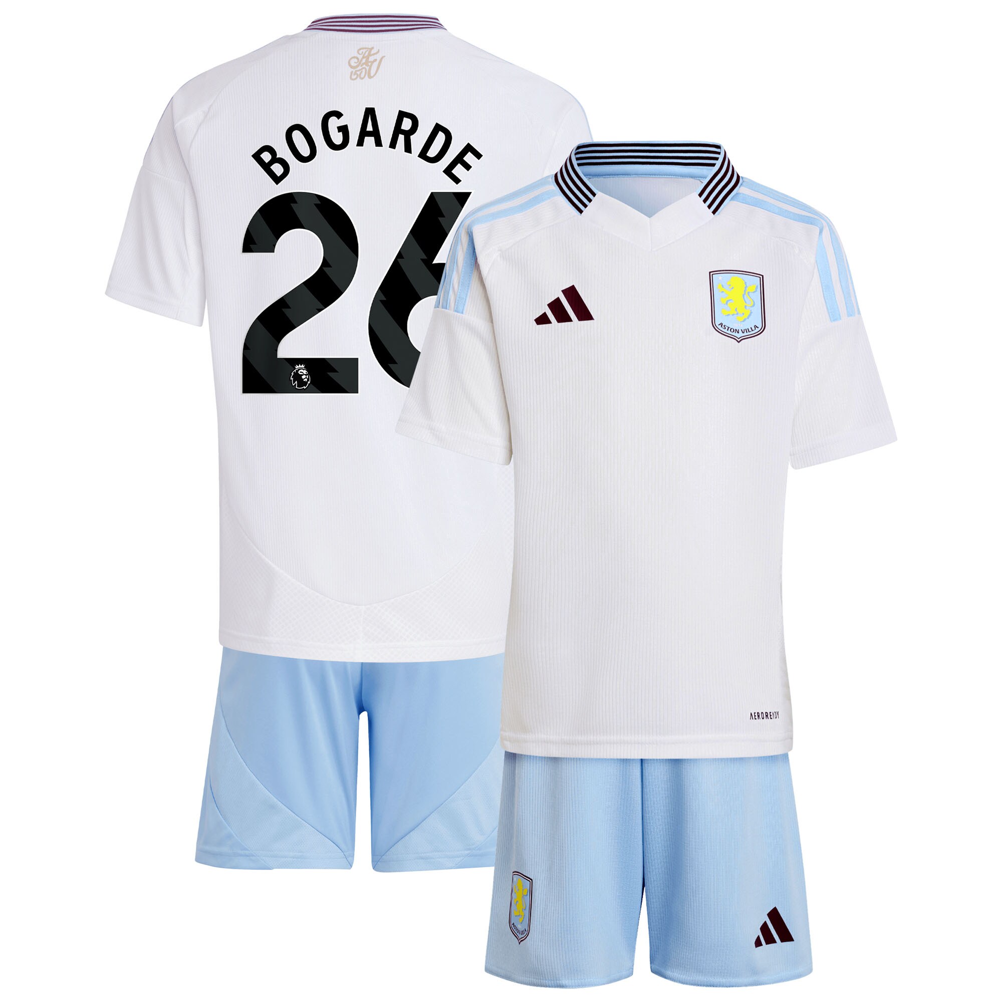 aston villa adidas away mini kit 2024-25 with bogarde 26 printing Collection | Aston Villa Shirts and Official Gear