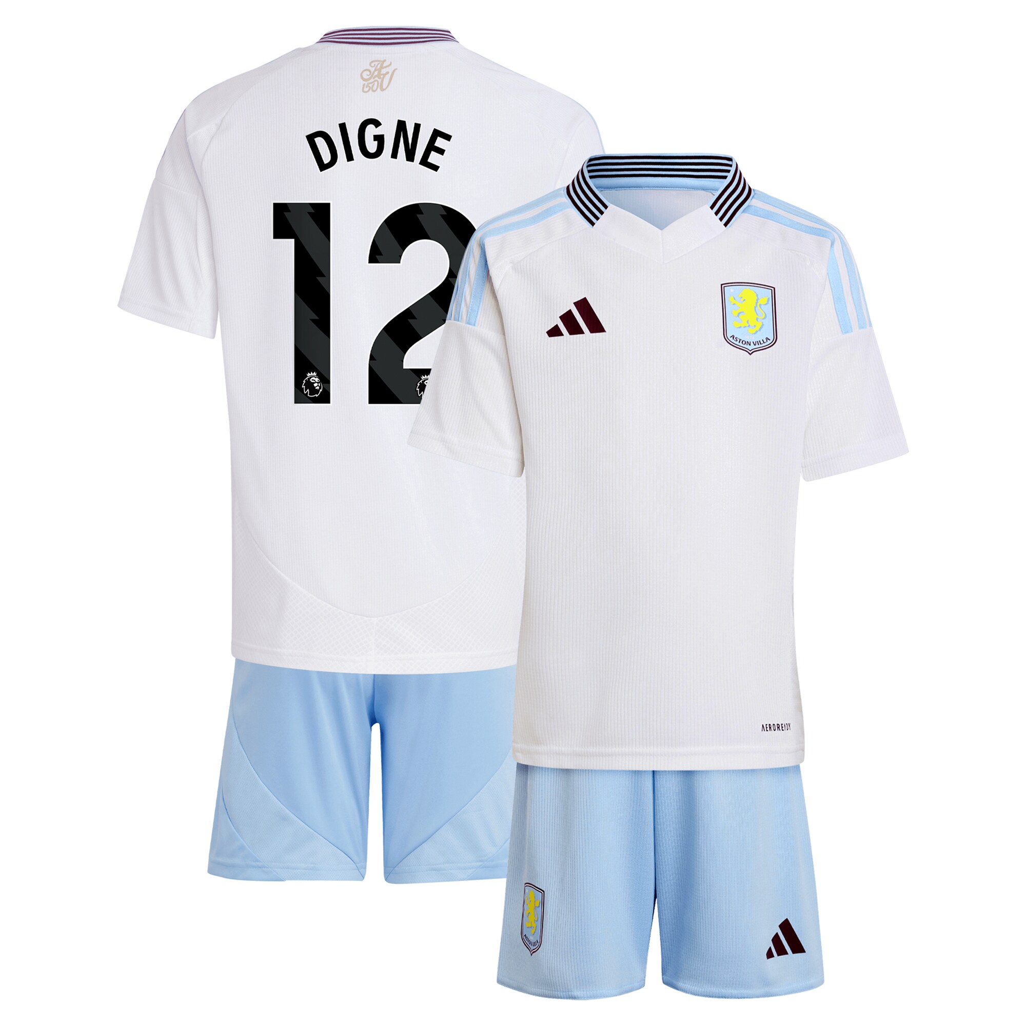 aston villa adidas away mini kit 2024-25 with digne 12 printing Collection | Aston Villa Shirts and Official Gear