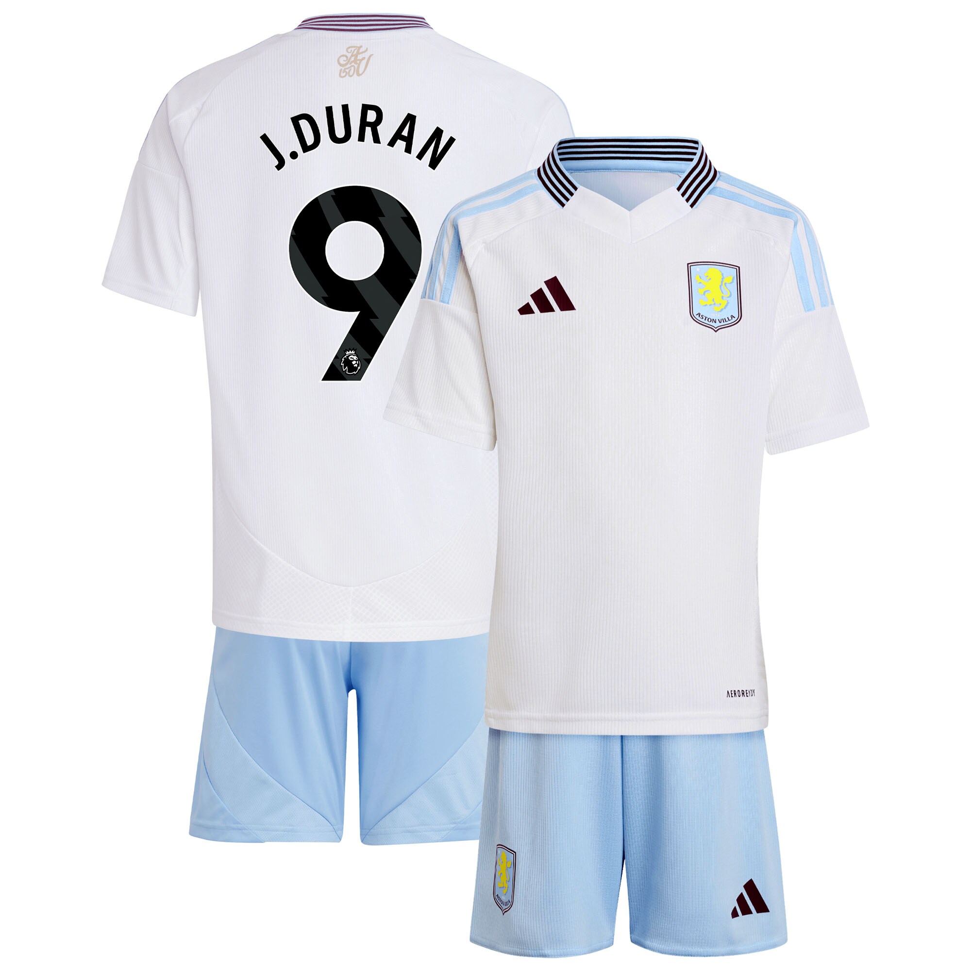 aston villa adidas away mini kit 2024-25 with j.duran 9 printing Collection | Aston Villa Shirts and Official Gear