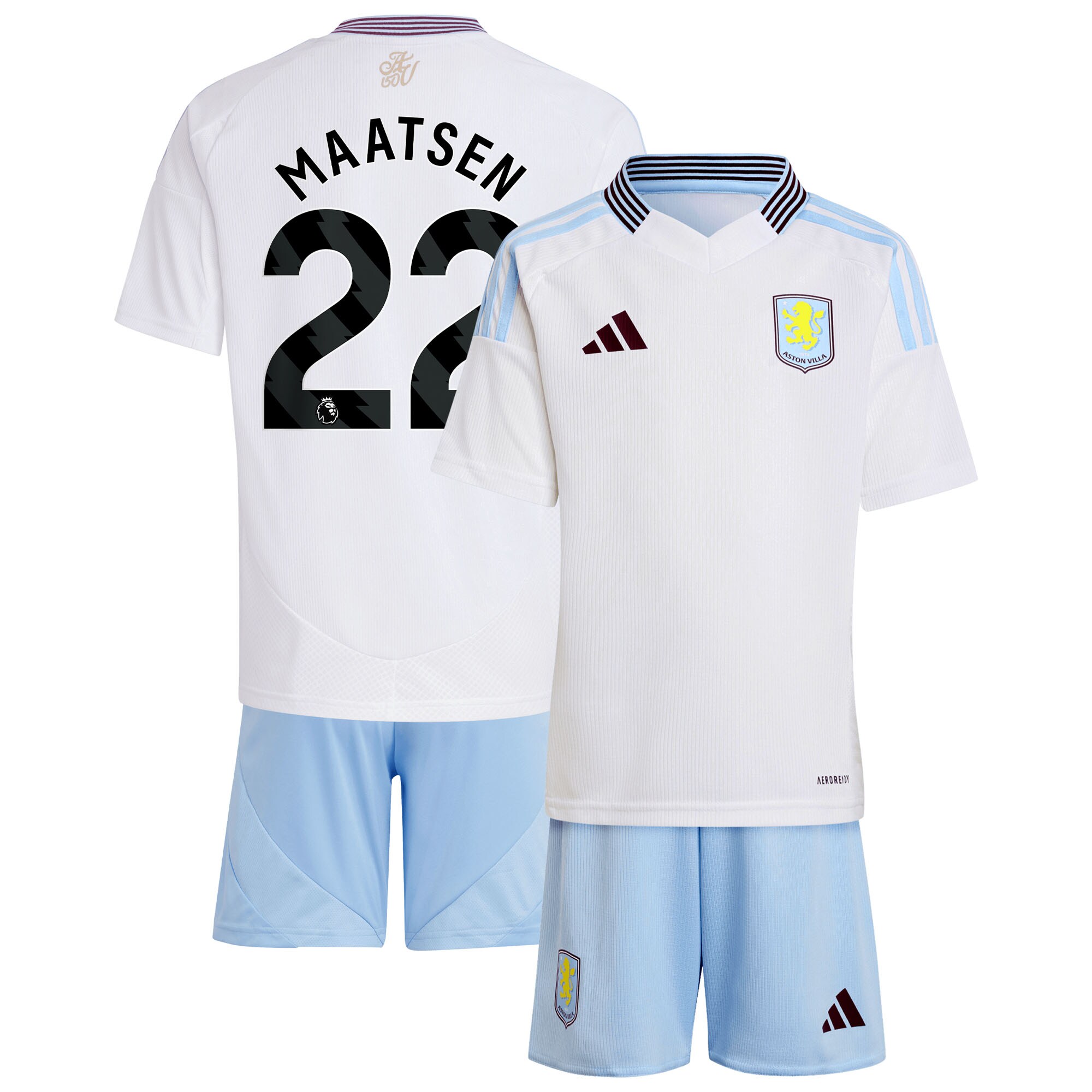 aston villa adidas away mini kit 2024-25 with maatsen 22 printing Collection | Aston Villa Shirts and Official Gear