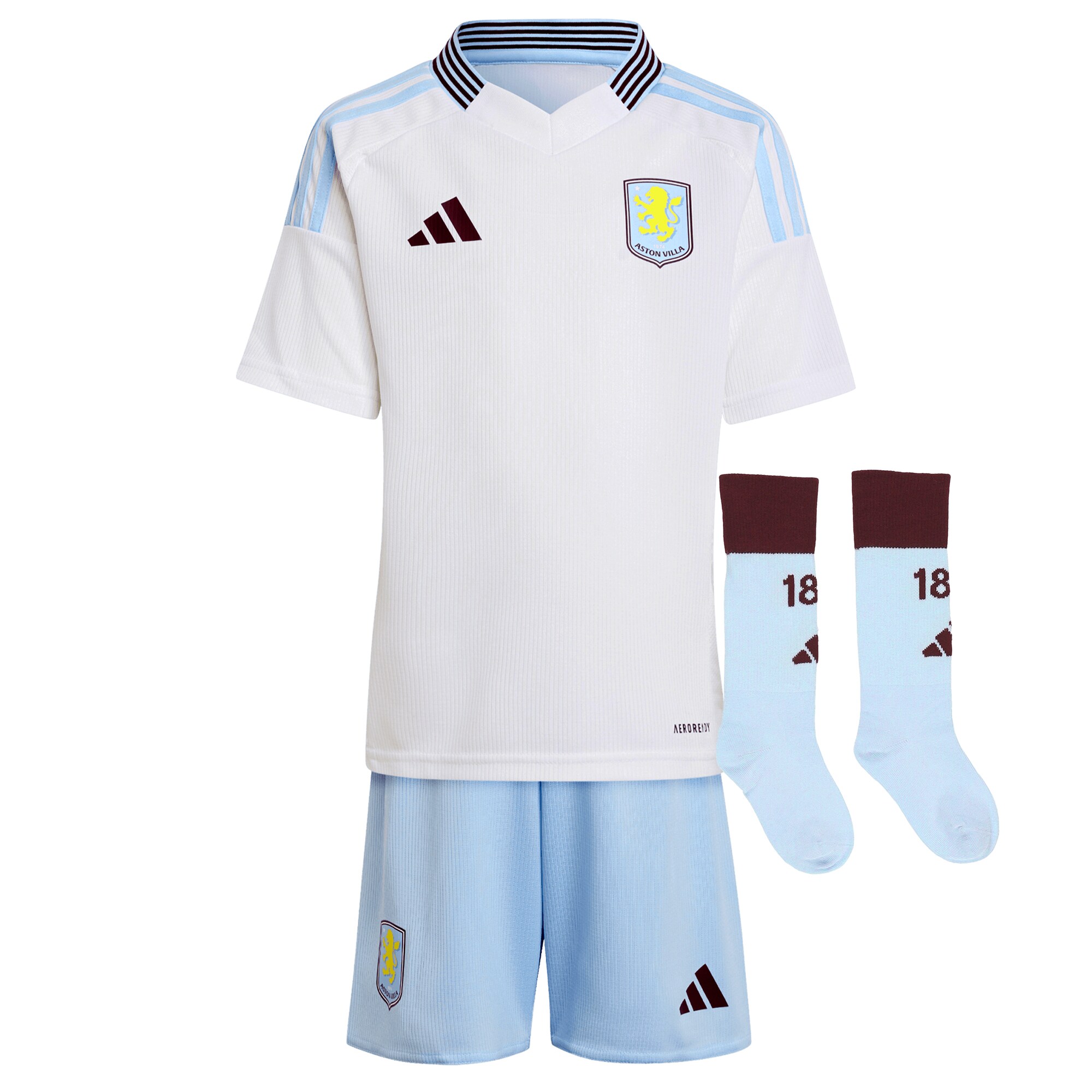 aston villa adidas away mini kit 2024-25 with malen 17 printing Collection | Aston Villa Shirts and Official Gear