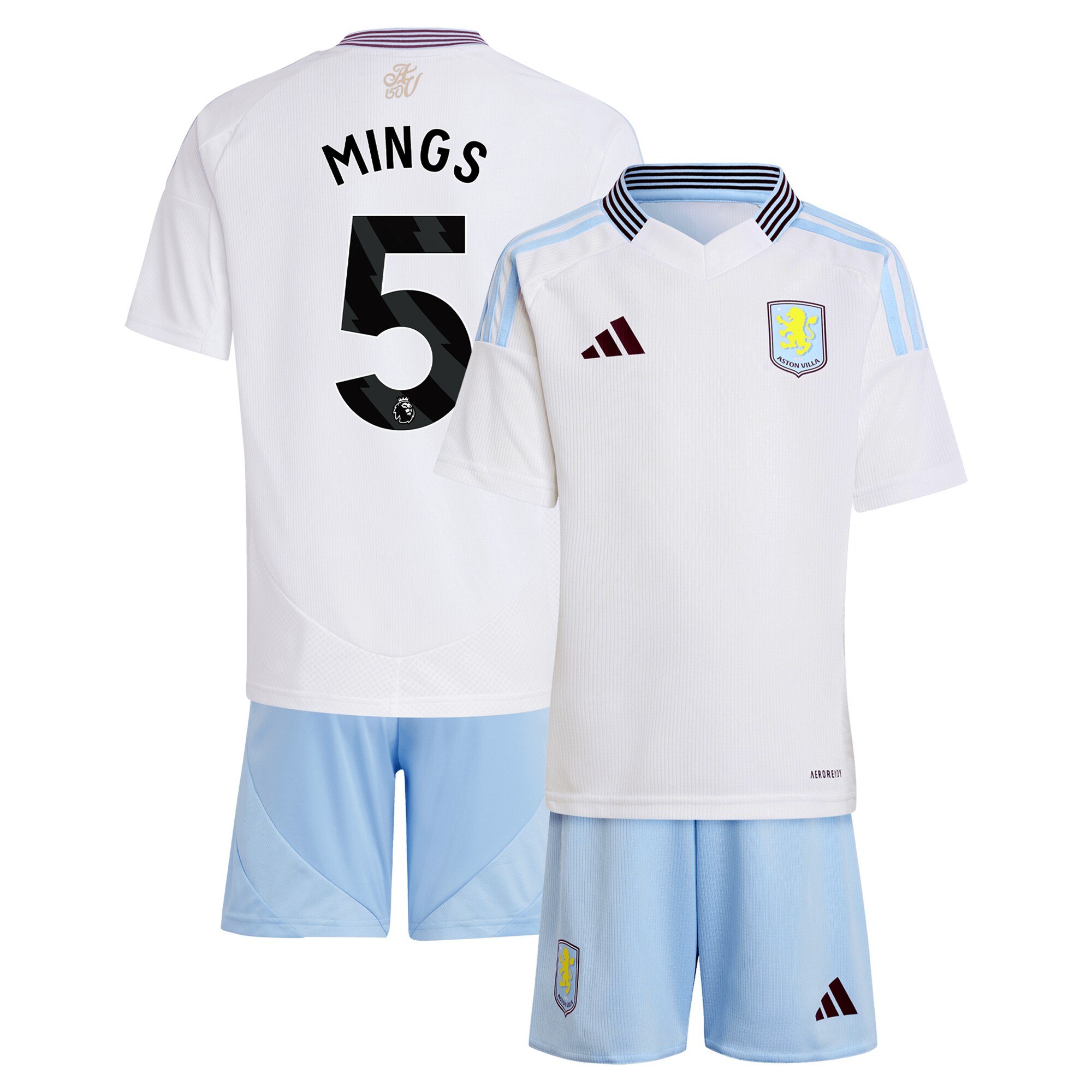 aston villa adidas away mini kit 2024-25 with mings 5 printing Collection | Aston Villa Shirts and Official Gear