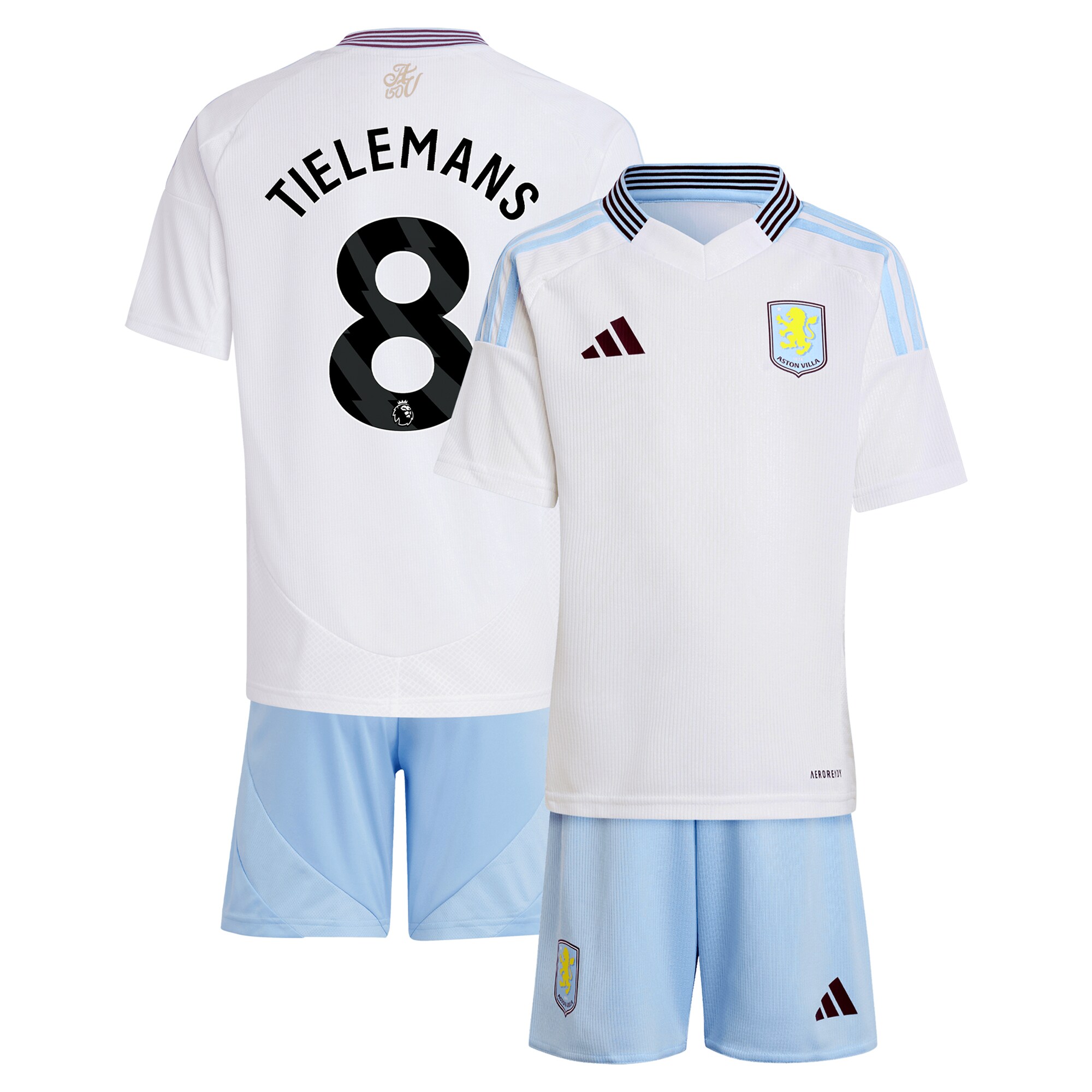 aston villa adidas away mini kit 2024-25 with tielemans 8 printing Collection | Aston Villa Shirts and Official Gear