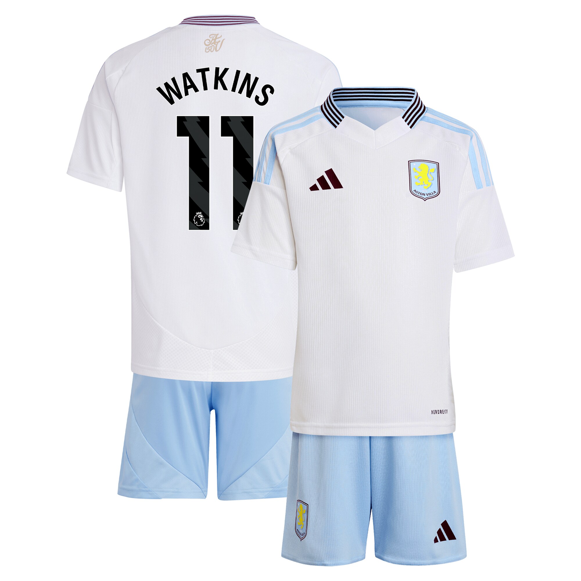aston villa adidas away mini kit 2024-25 with watkins 11 printing Collection | Aston Villa Shirts and Official Gear