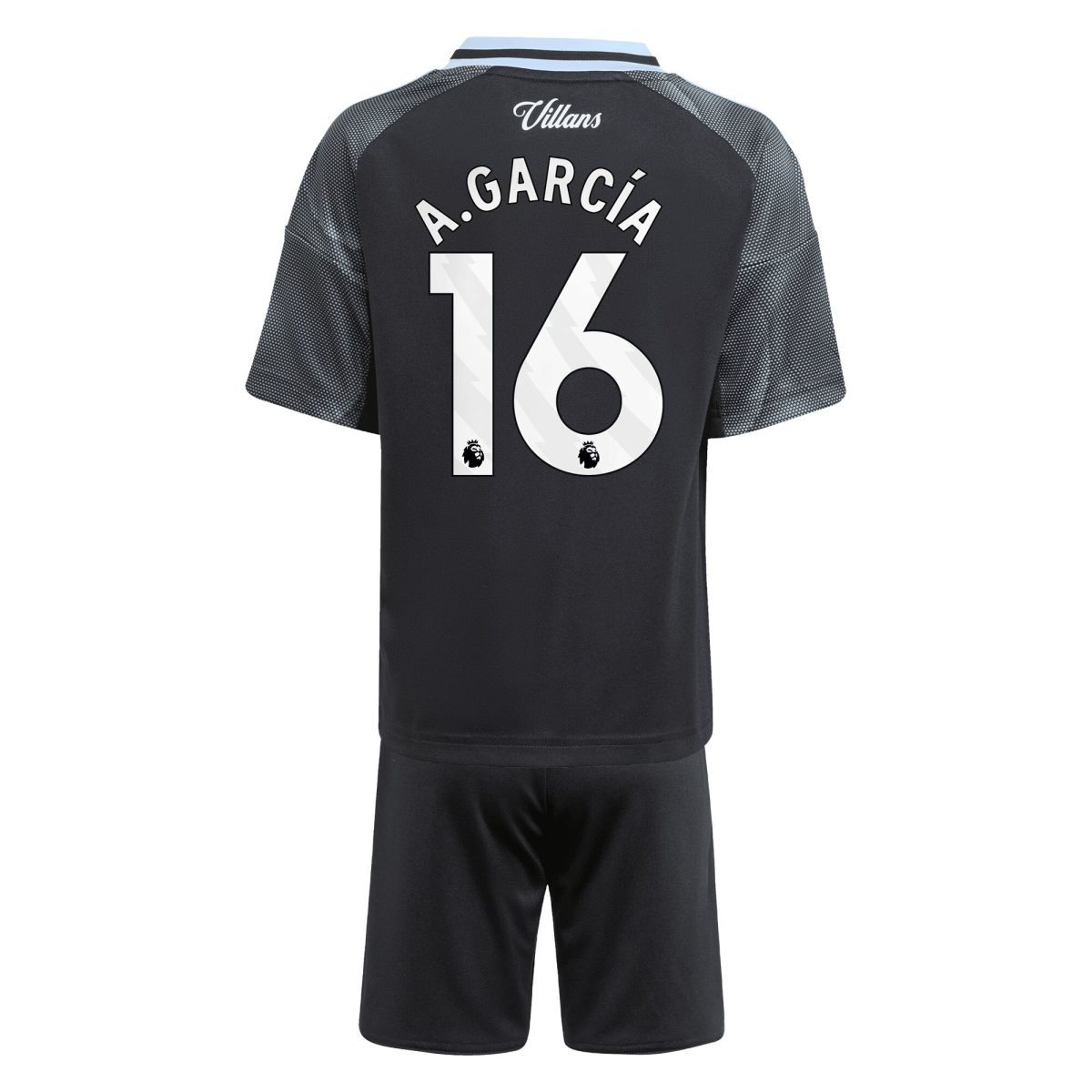 aston villa adidas away mini kit 2025-26 with a.garcía 16 printing Collection | Aston Villa Shirts and Official Gear