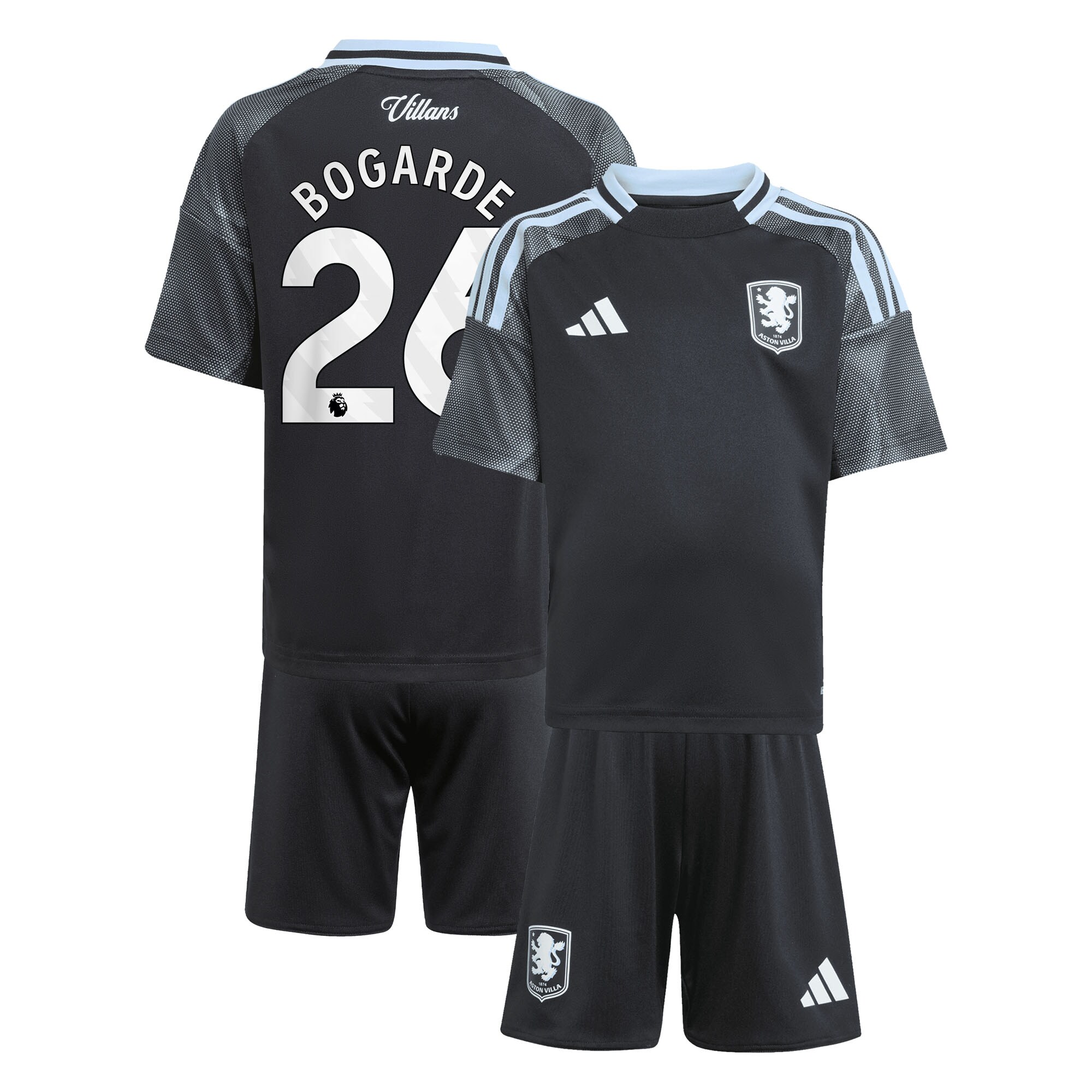 aston villa adidas away mini kit 2025-26 with bogarde 26 printing Collection | Aston Villa Shirts and Official Gear