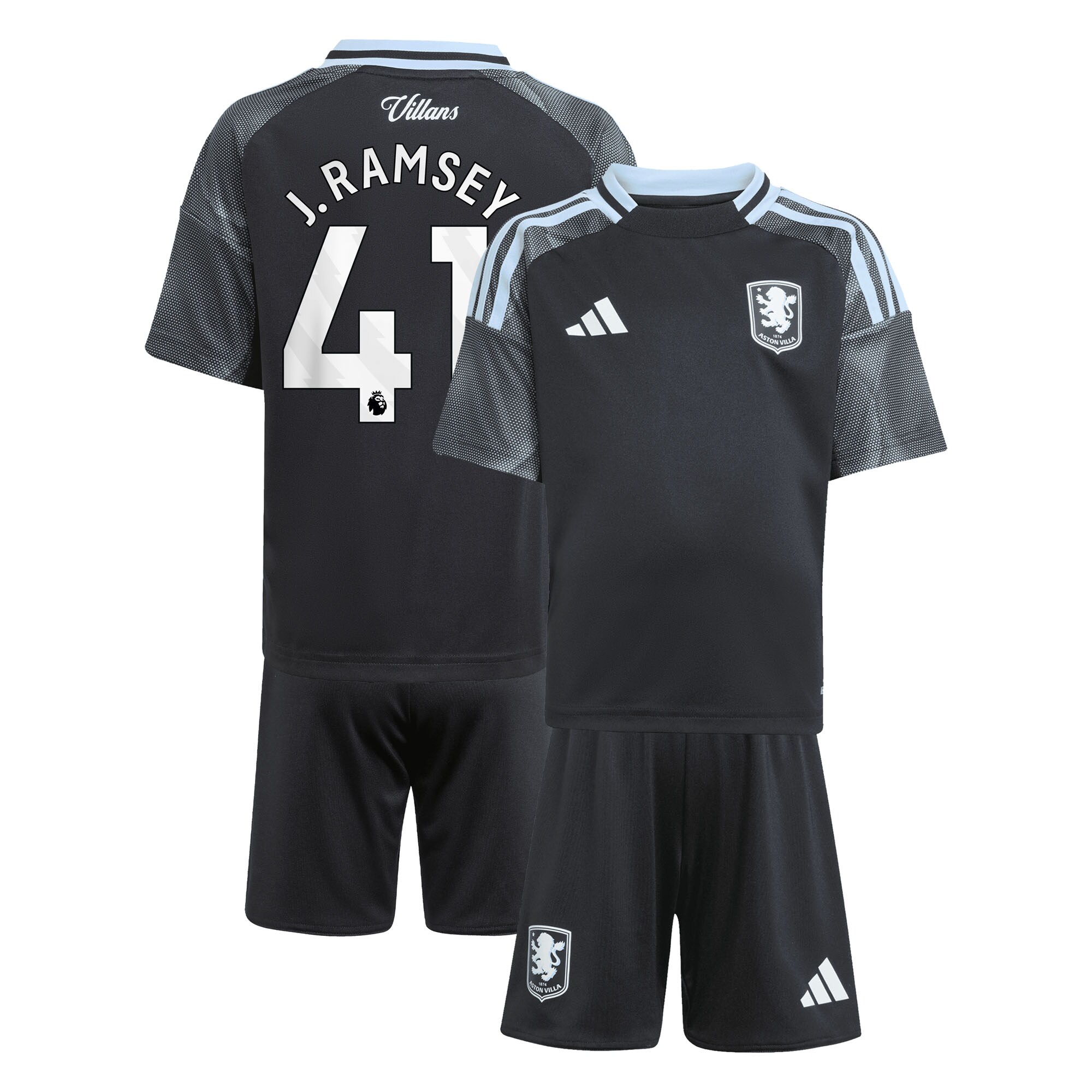 aston villa adidas away mini kit 2025-26 with j. ramsey 41 printing Collection | Aston Villa Shirts and Official Gear