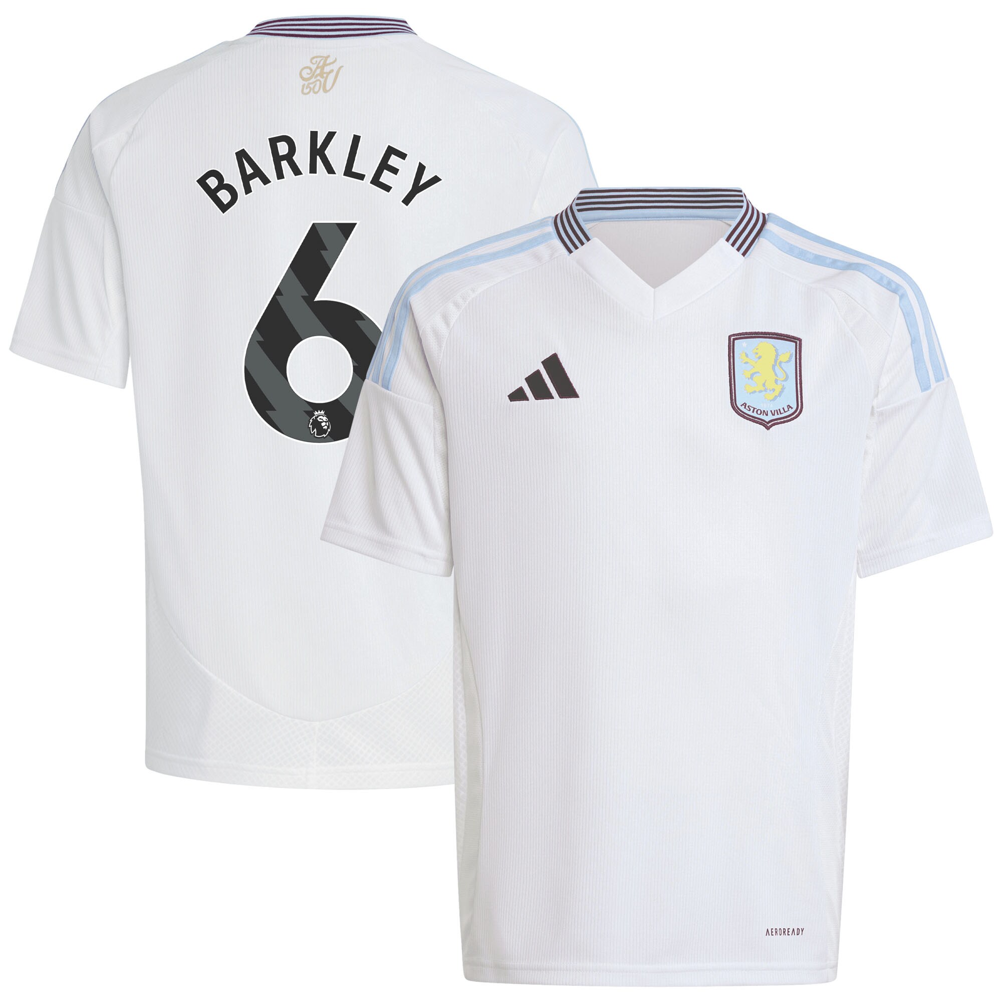 aston villa adidas away shirt 2024-25 – kids with barkley 6 printing Collection | Aston Villa Shirts and Official Gear
