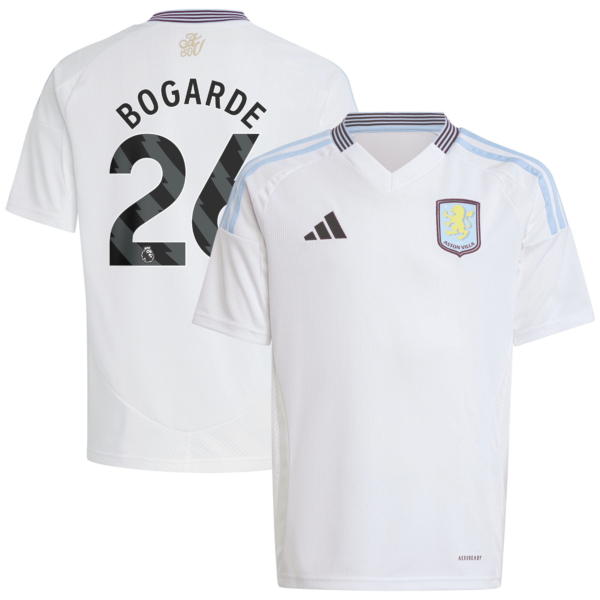 aston villa adidas away shirt 2024-25 – kids with bogarde 26 printing Collection | Aston Villa Shirts and Official Gear