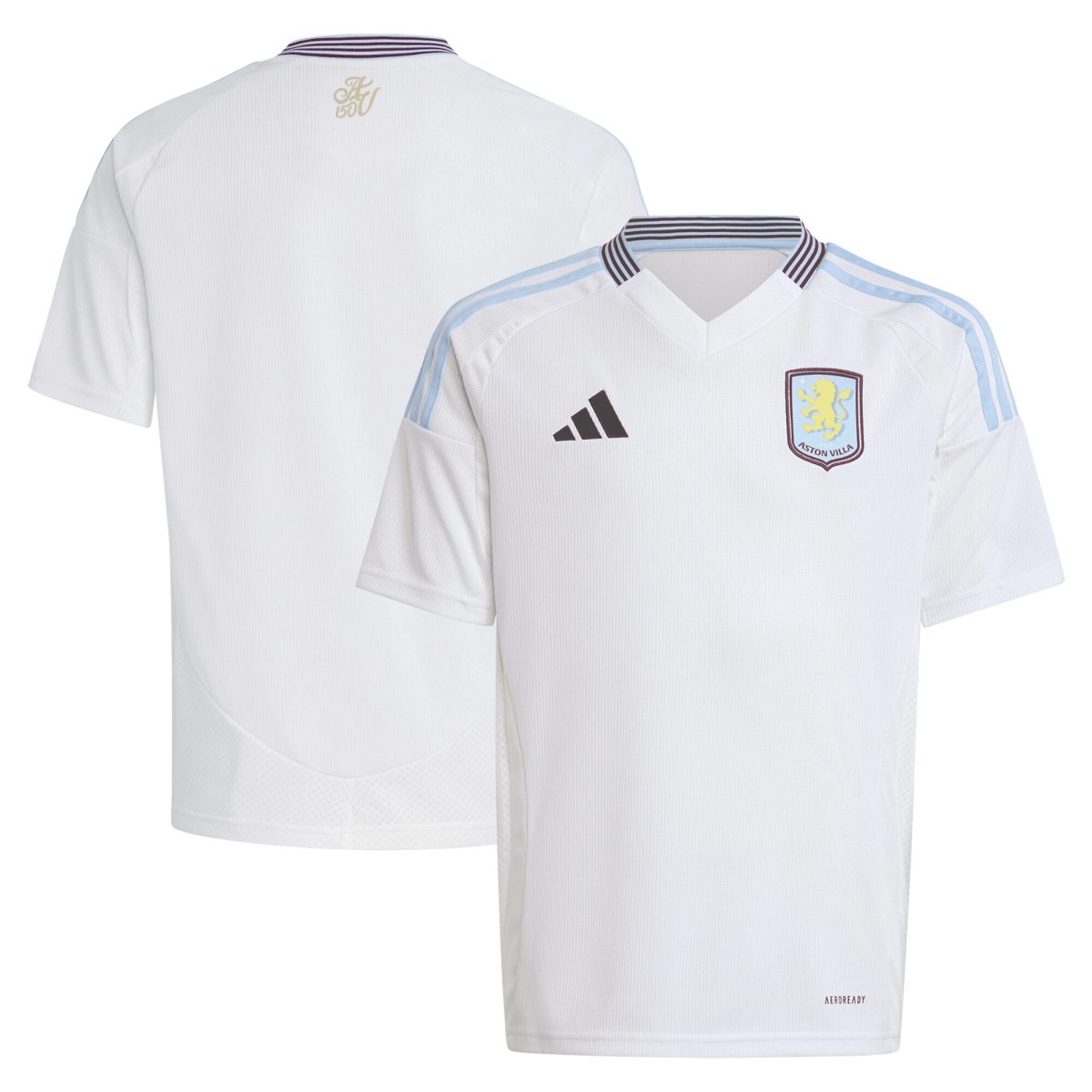 aston villa adidas away shirt 2024-25 – kids with custom printing Collection | Aston Villa Shirts and Official Gear
