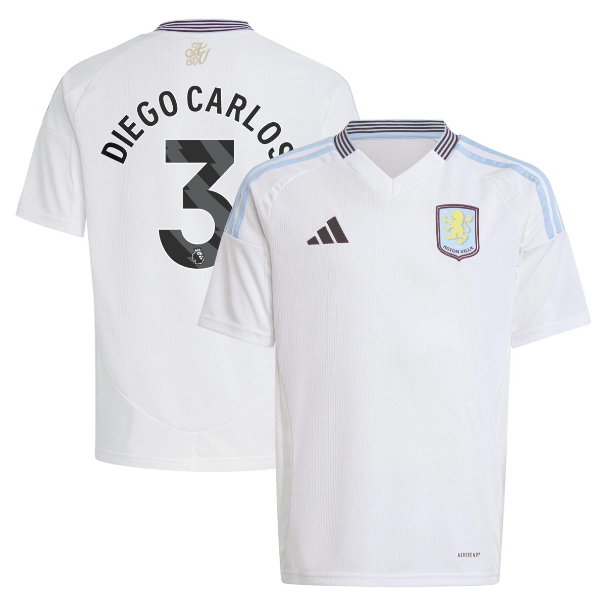 aston villa adidas away shirt 2024-25 – kids with diego carlos 3 printing Collection | Aston Villa Shirts and Official Gear