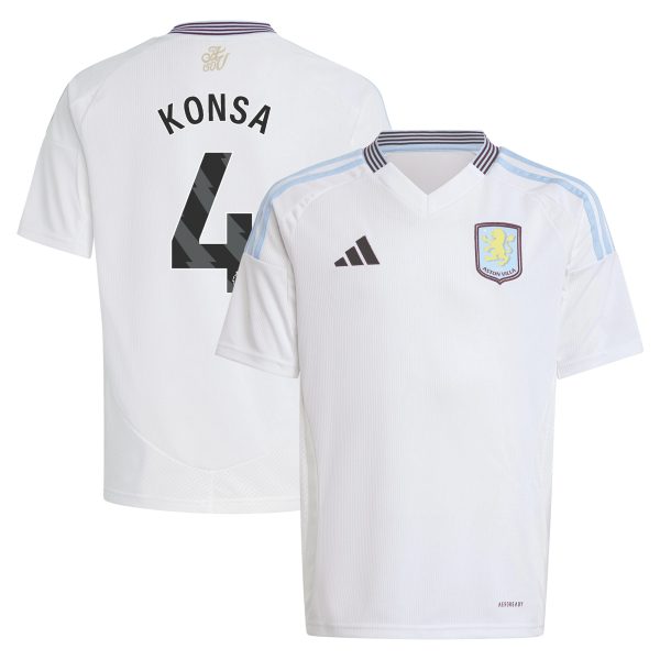 aston villa adidas away shirt 2024-25 – kids with konsa 4 printing Collection | Aston Villa Shirts and Official Gear