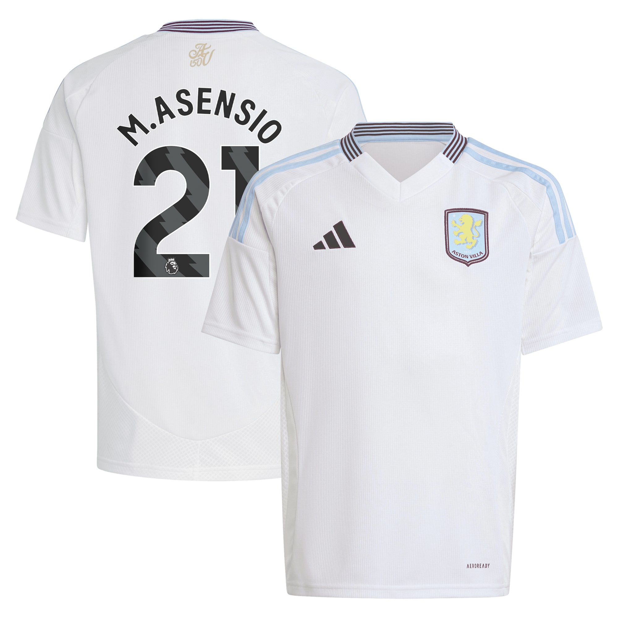 aston villa adidas away shirt 2024-25 – kids with m.asensio 21 printing Collection | Aston Villa Shirts and Official Gear
